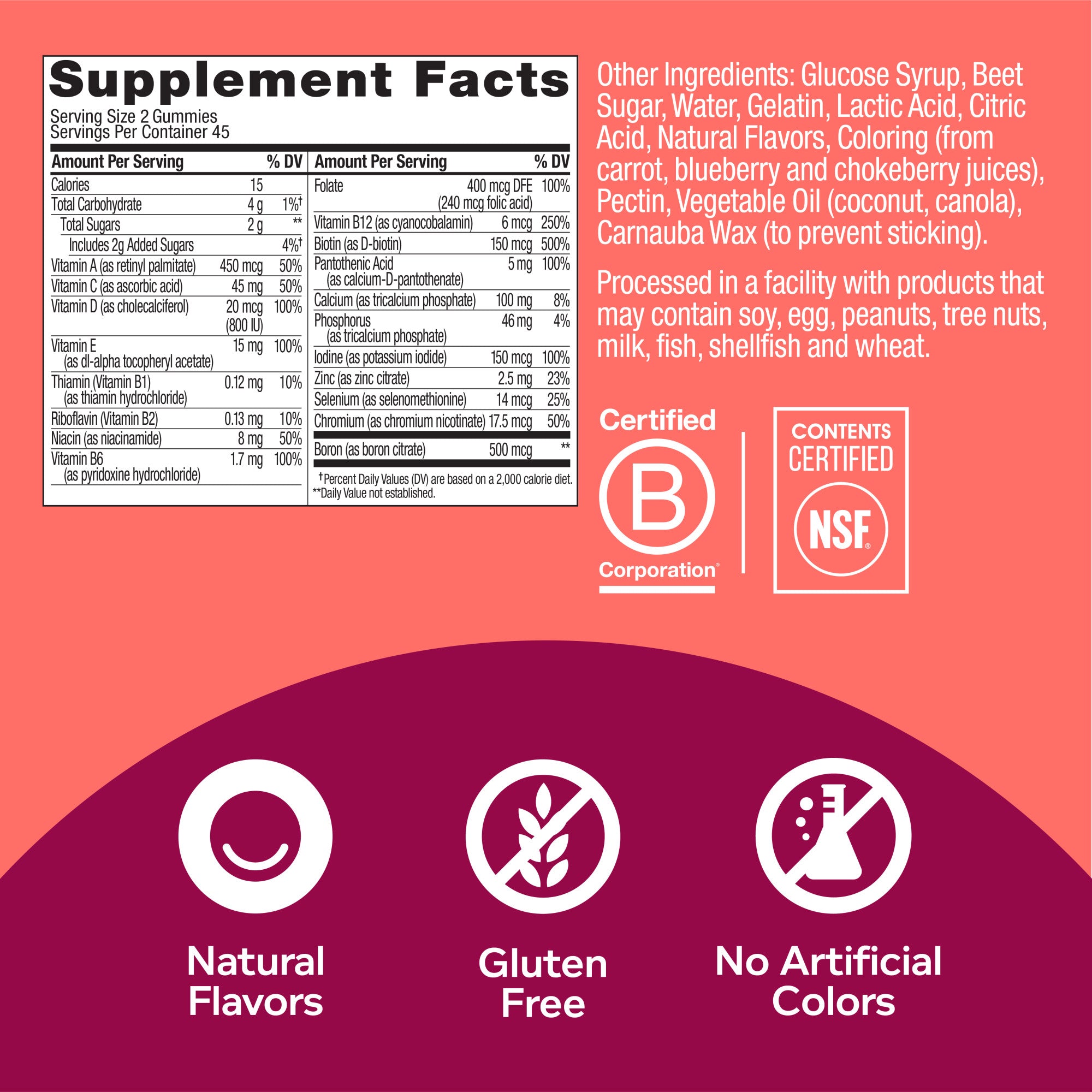 OLLY Women's Multivitamin Blissful Berry Gummies