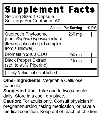 Quercetin Phytosome with Bromelain + Piperine 500mg
