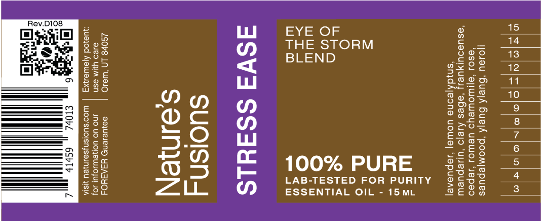 Mezcla de aceites esenciales Stress Ease, 15 ml