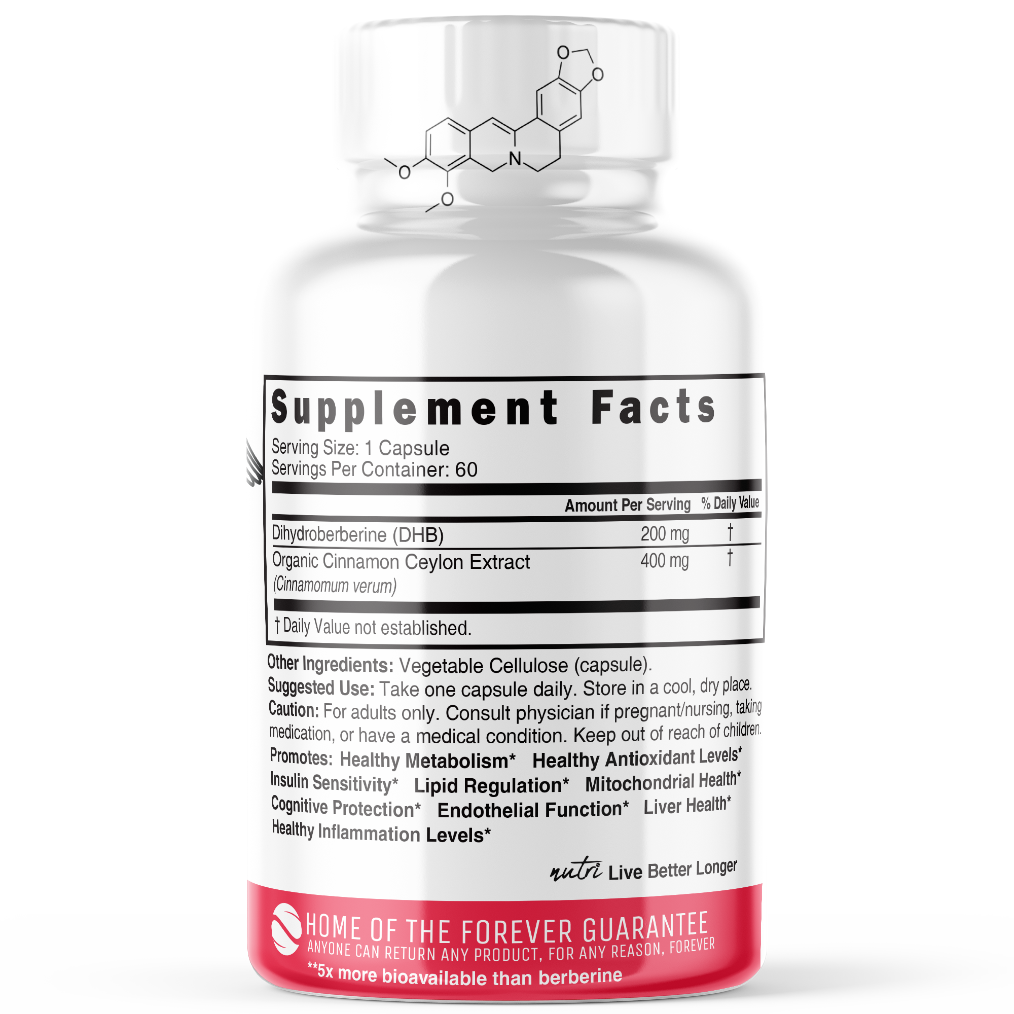 Dihydro-Berberine Cinnamon Ceylon 200mg