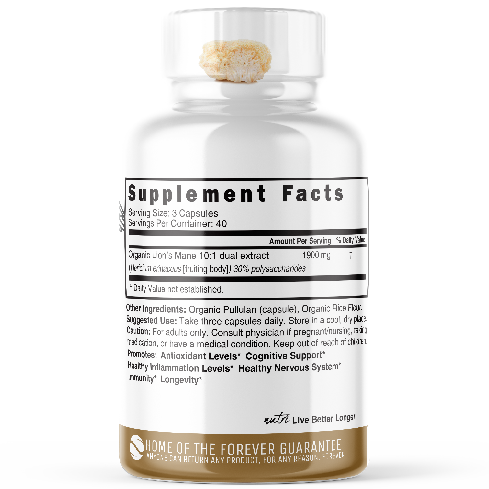 Organic Lion's Mane 1900mg