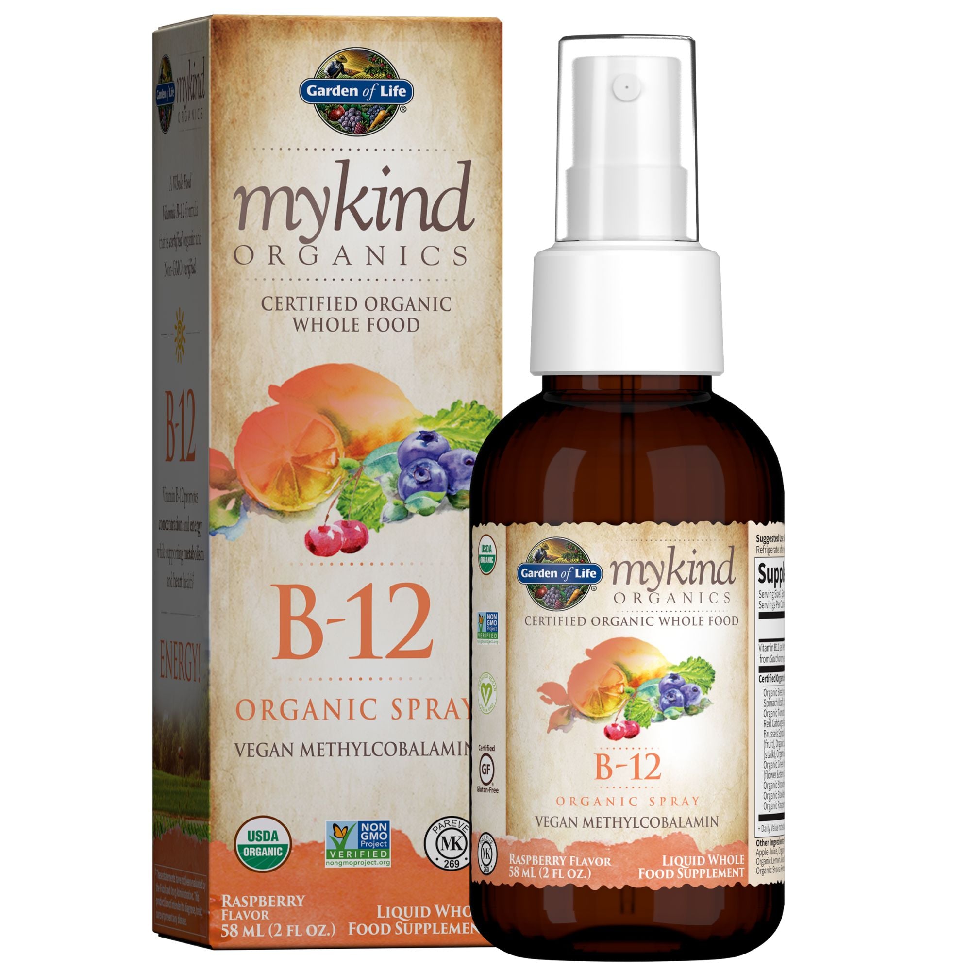 Spray orgánico B-12 de mykind Organics
