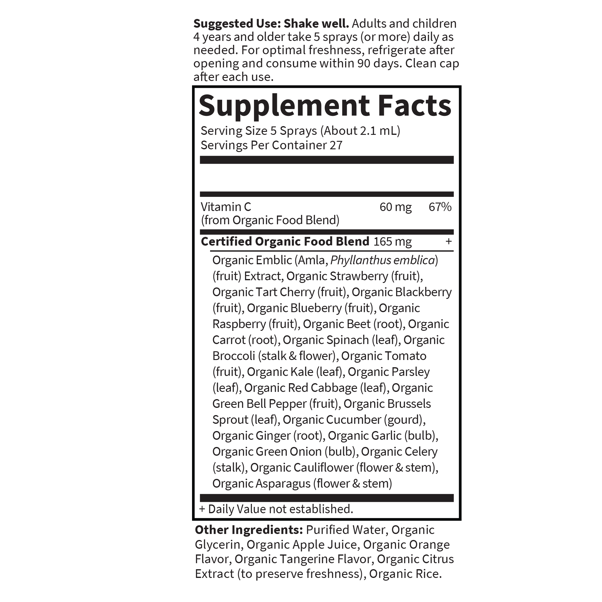 mykind Organics Organic Vitamin C Spray