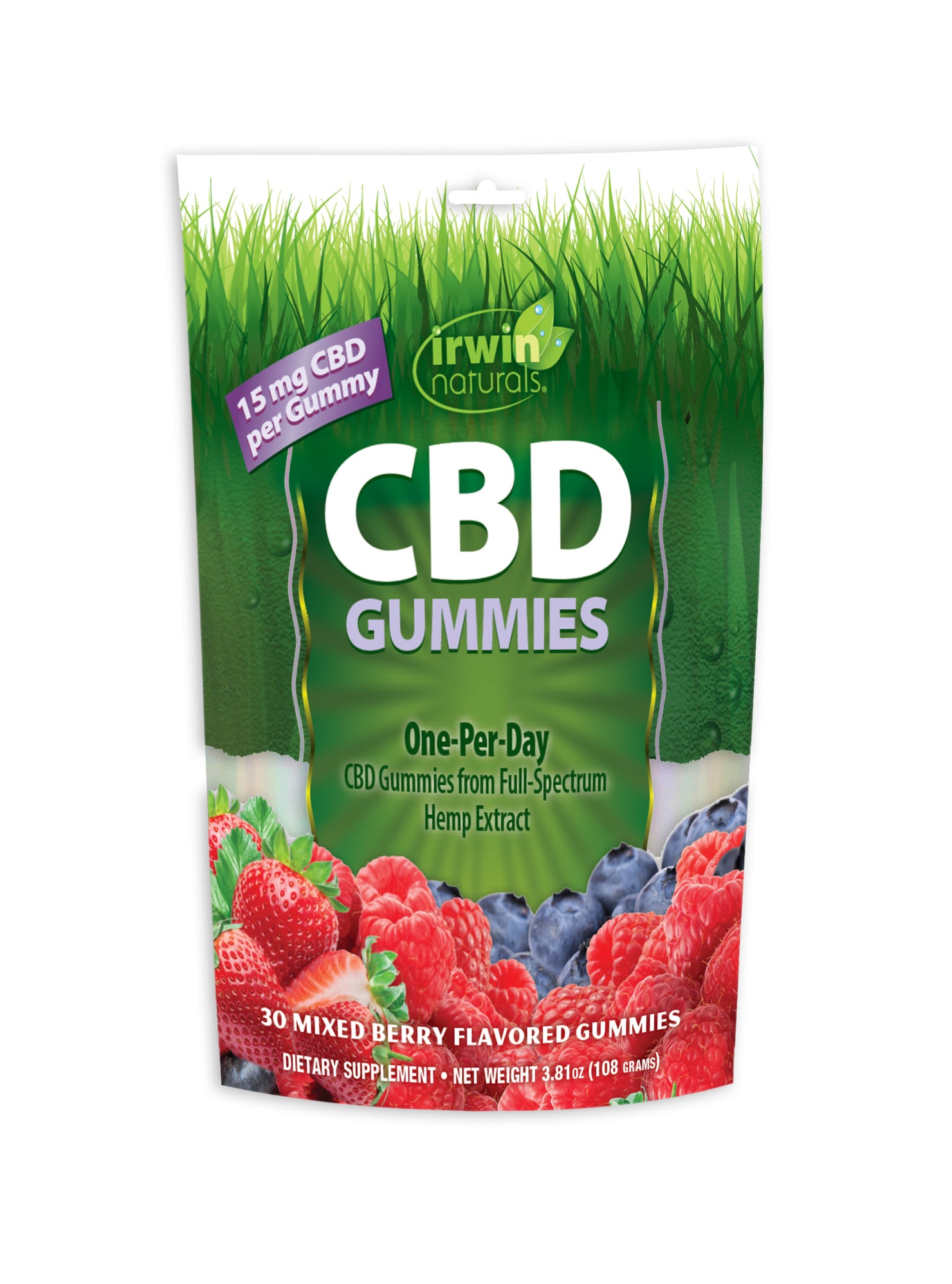 Irwin CBD 15mg MLT GMY LMN Lime 30ct