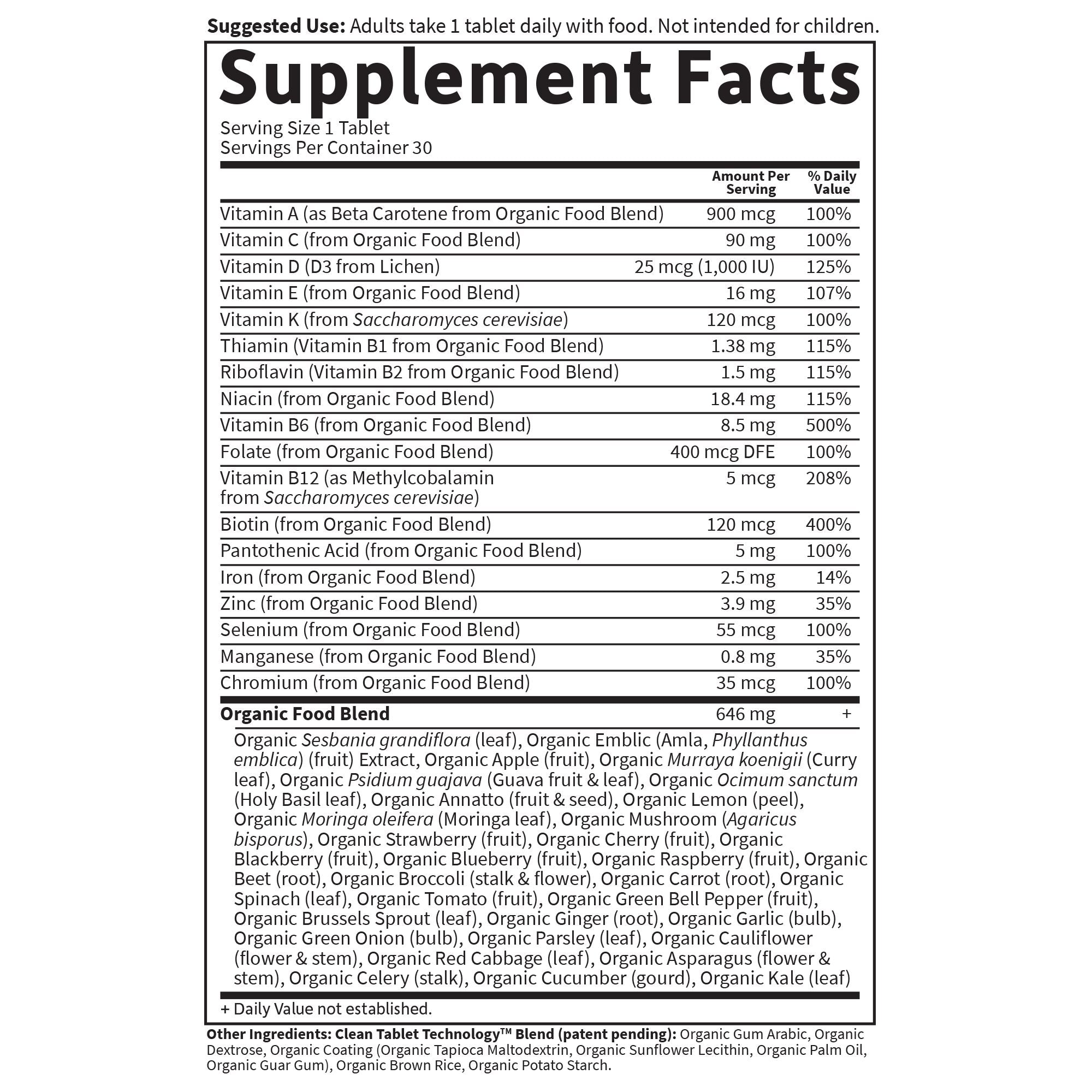 Multivitamínico diario para mujeres MyKind Organics