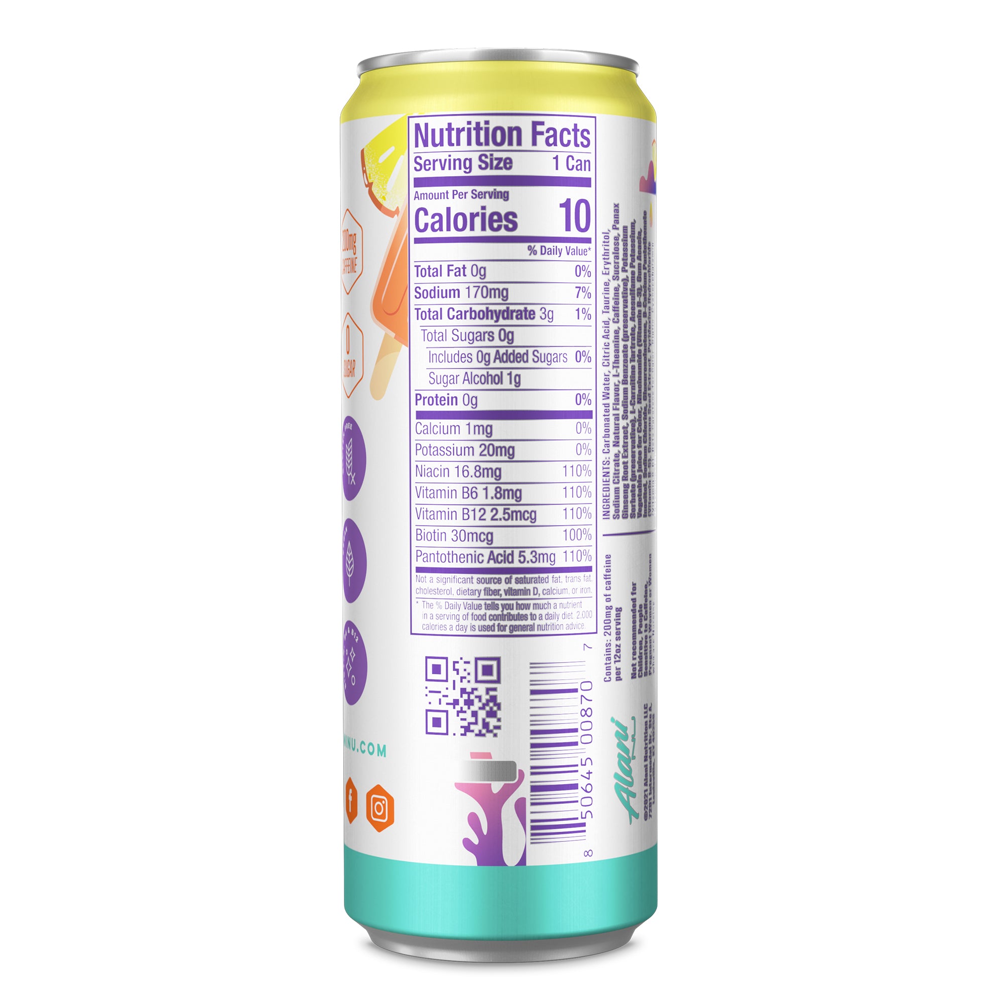 Hielo hawaiano Alani Nu 12 oz