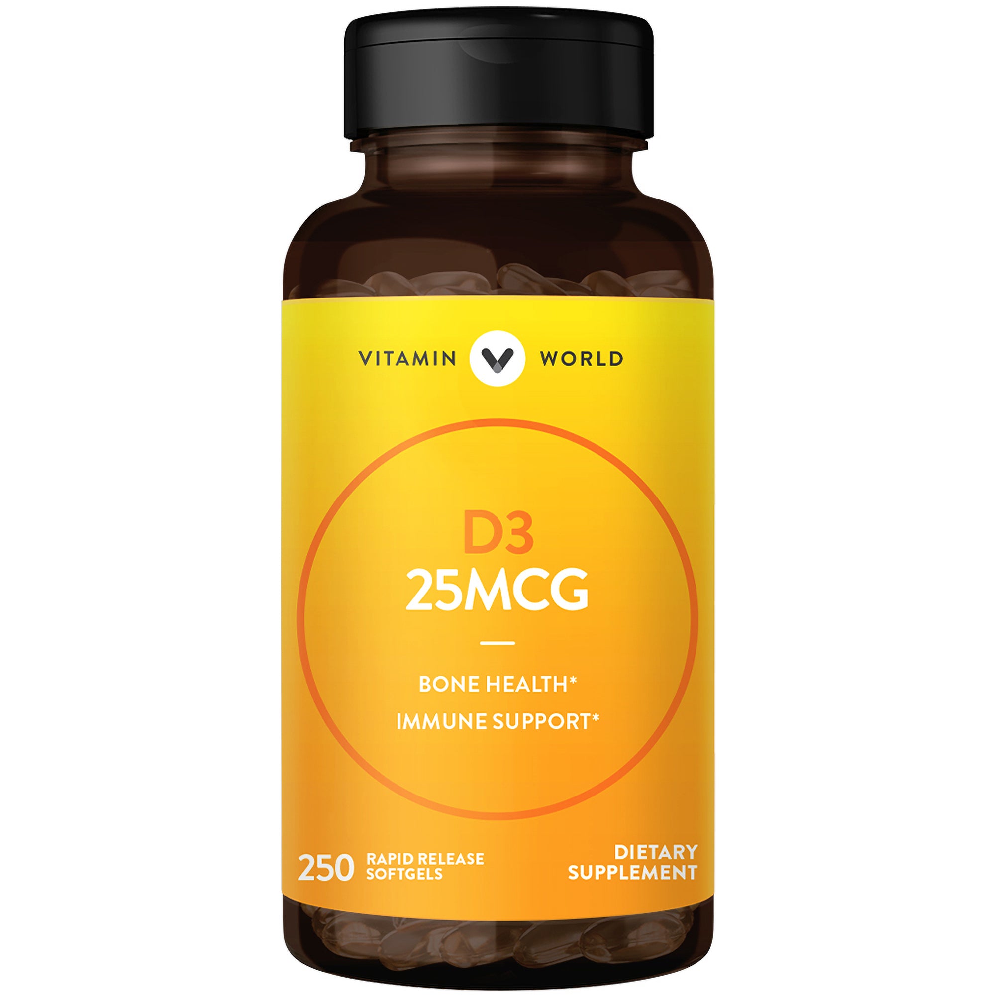 Vitamin D3 For Bone Health - 250 Softgels - Bone Health, Immune Support
