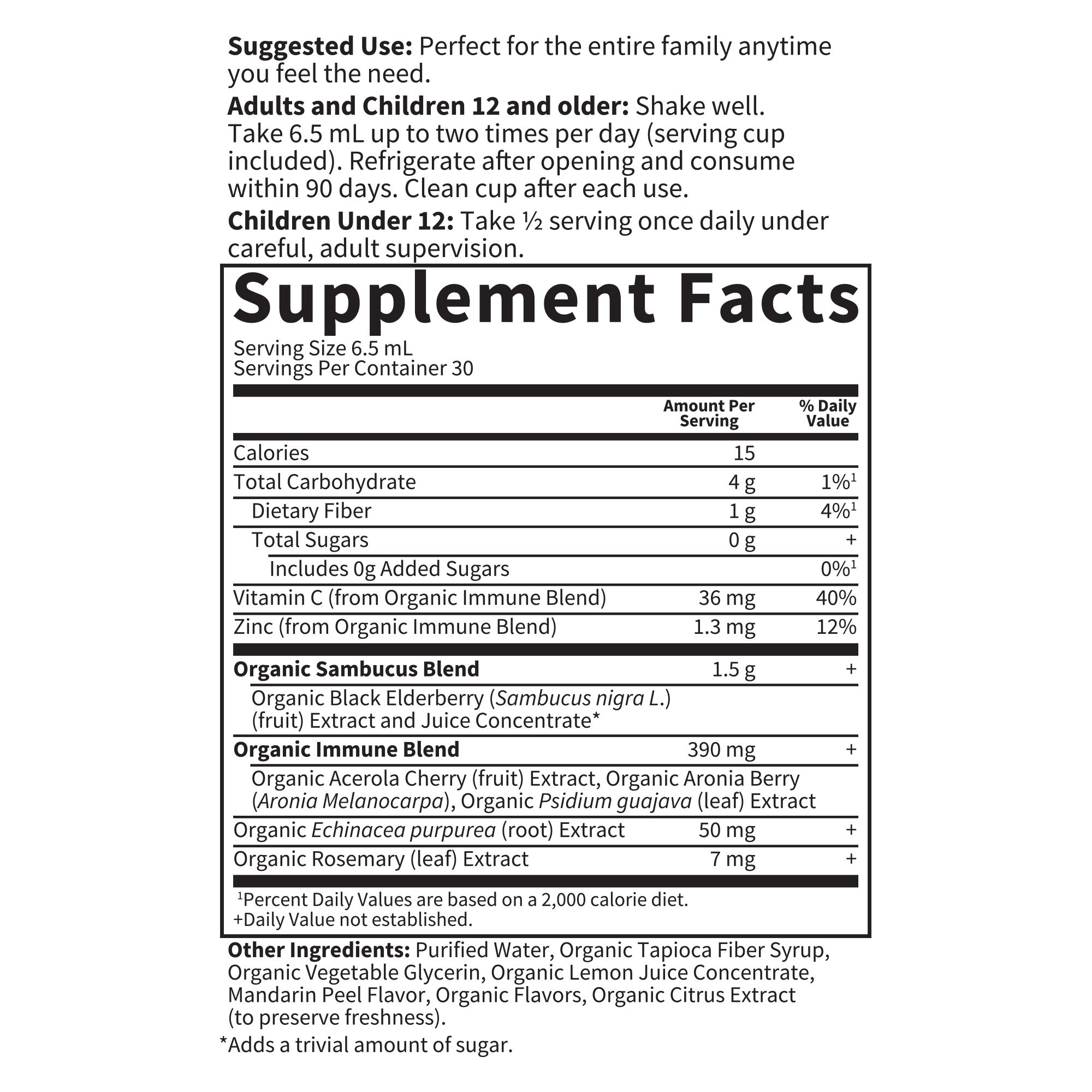 Jarabe de saúco myKind Organics