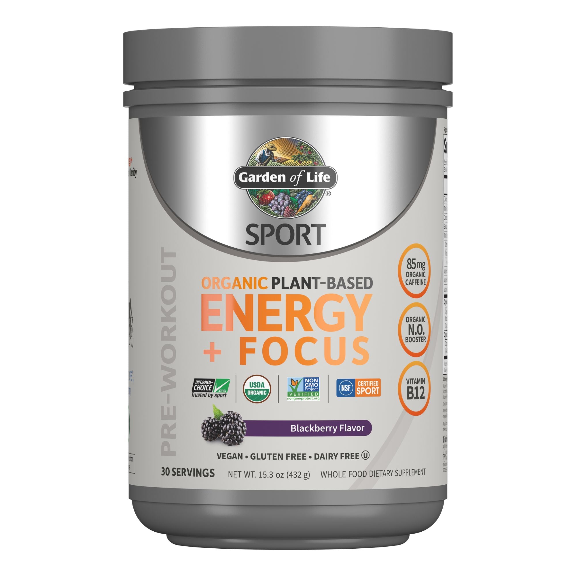 Sport Organic Plant-Based Energy + Focus Mora