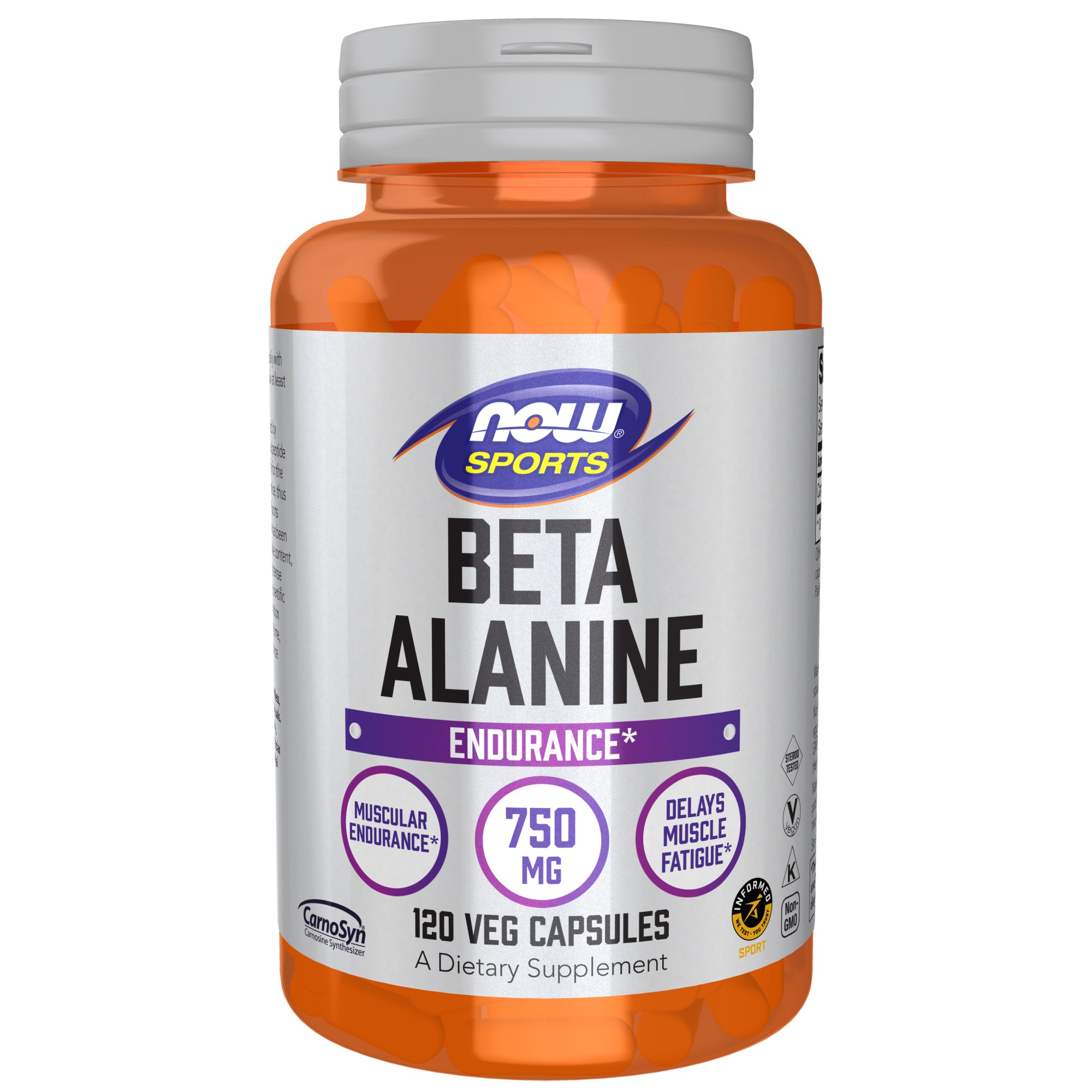 l carnitine and beta alanine Now Sports Beta-Alanine, 750 mg, Capsules