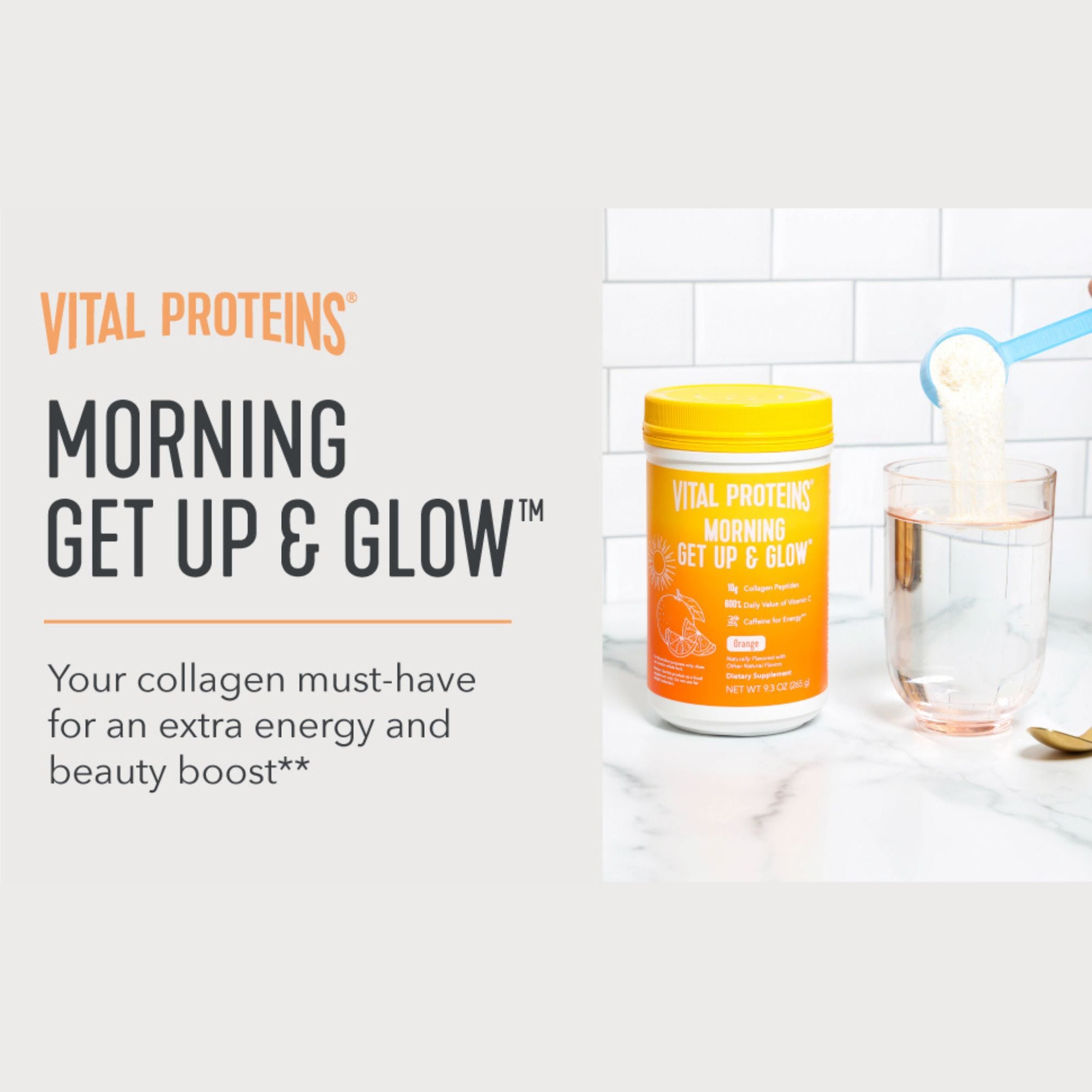 Vital Proteins Morning Get Up and Glow Colágeno + Energía