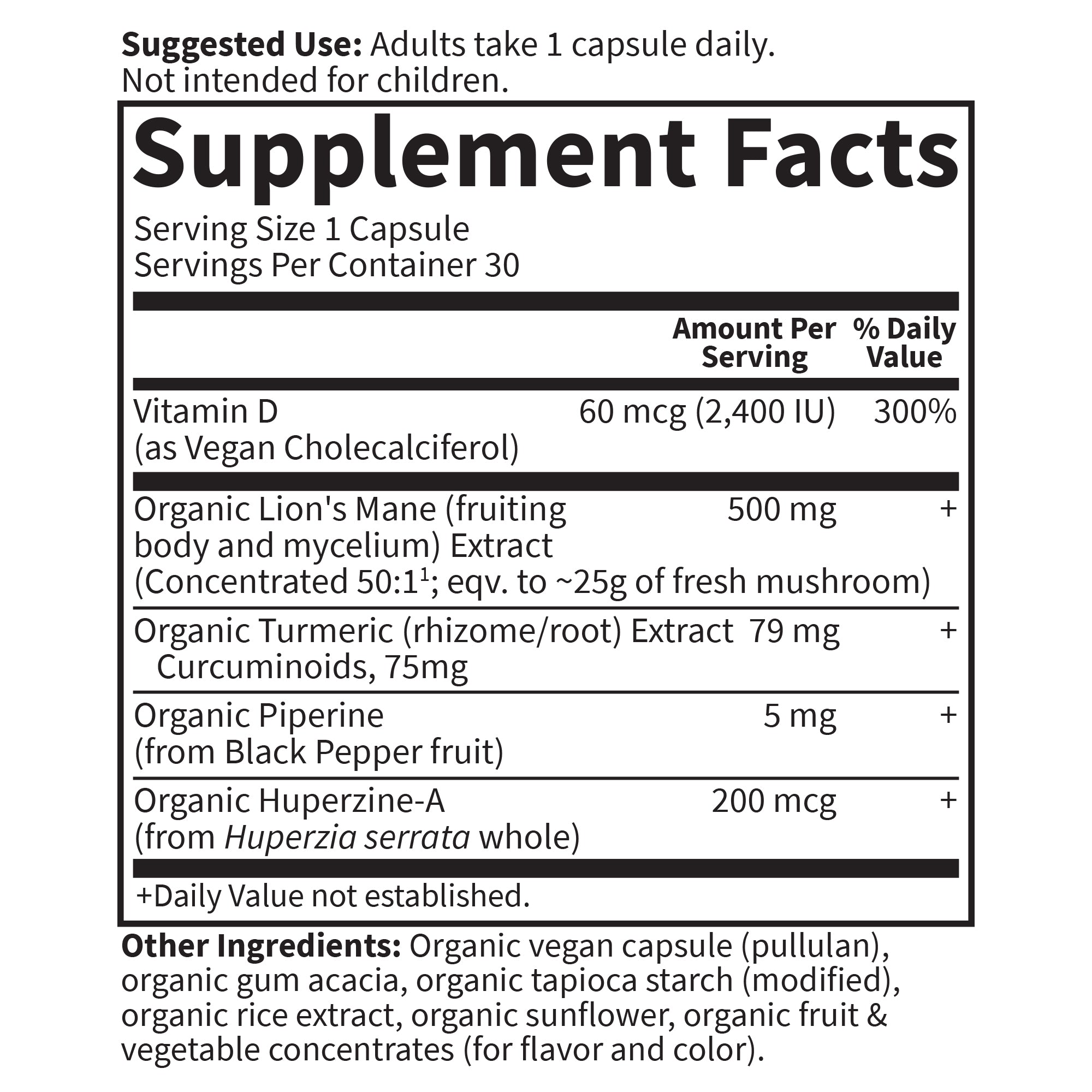 GOL Herbals Cognición Orgánica 30ct