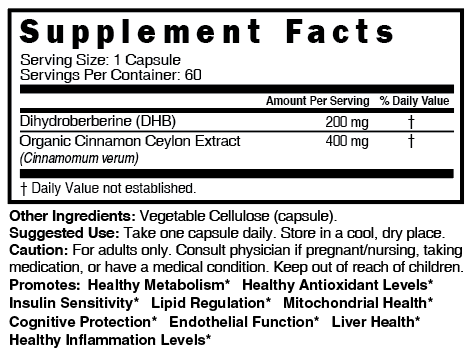 Dihydro-Berberine Cinnamon Ceylon 200mg