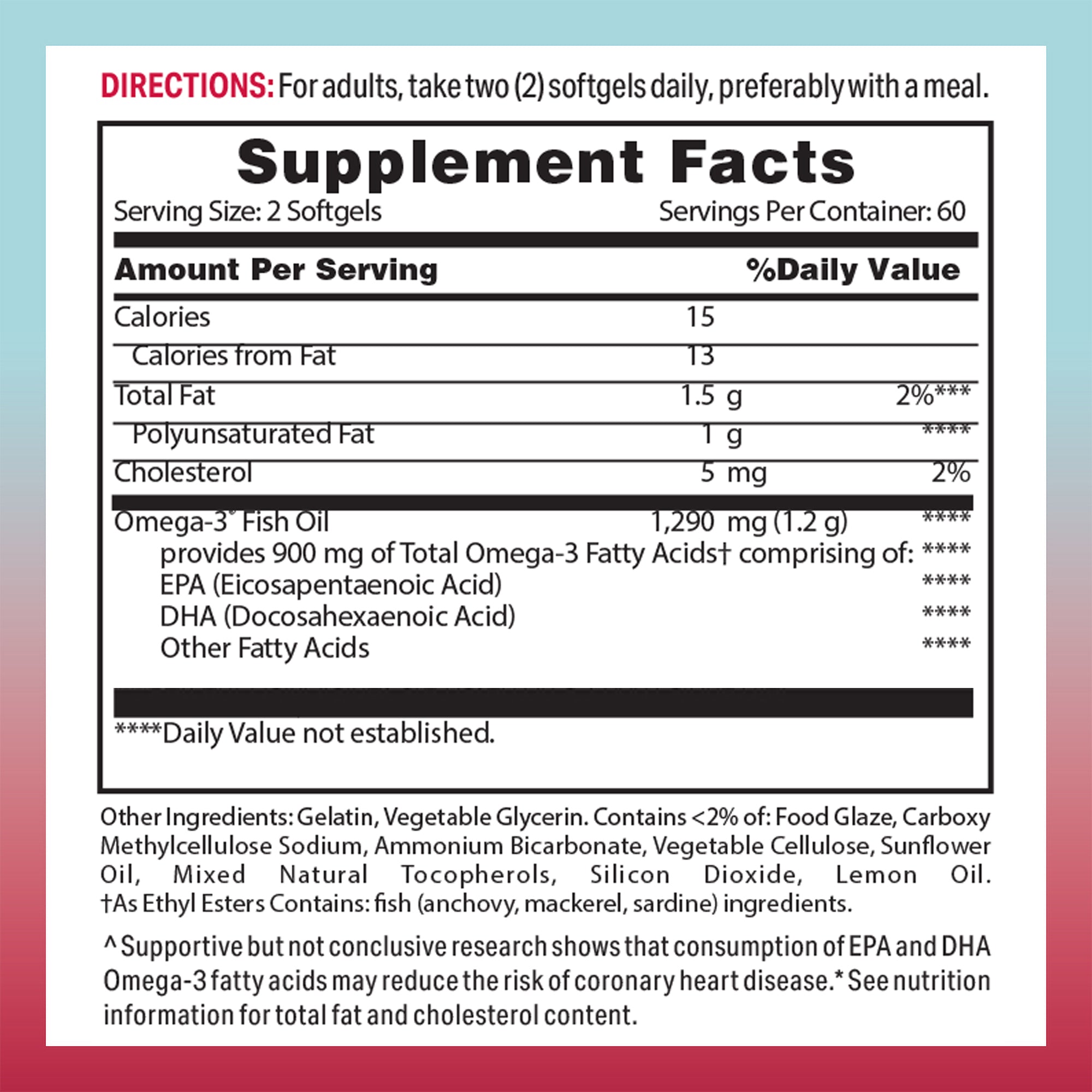 Minicápsulas recubiertas de aceite de pescado Omega-3 premium de 1290 mg