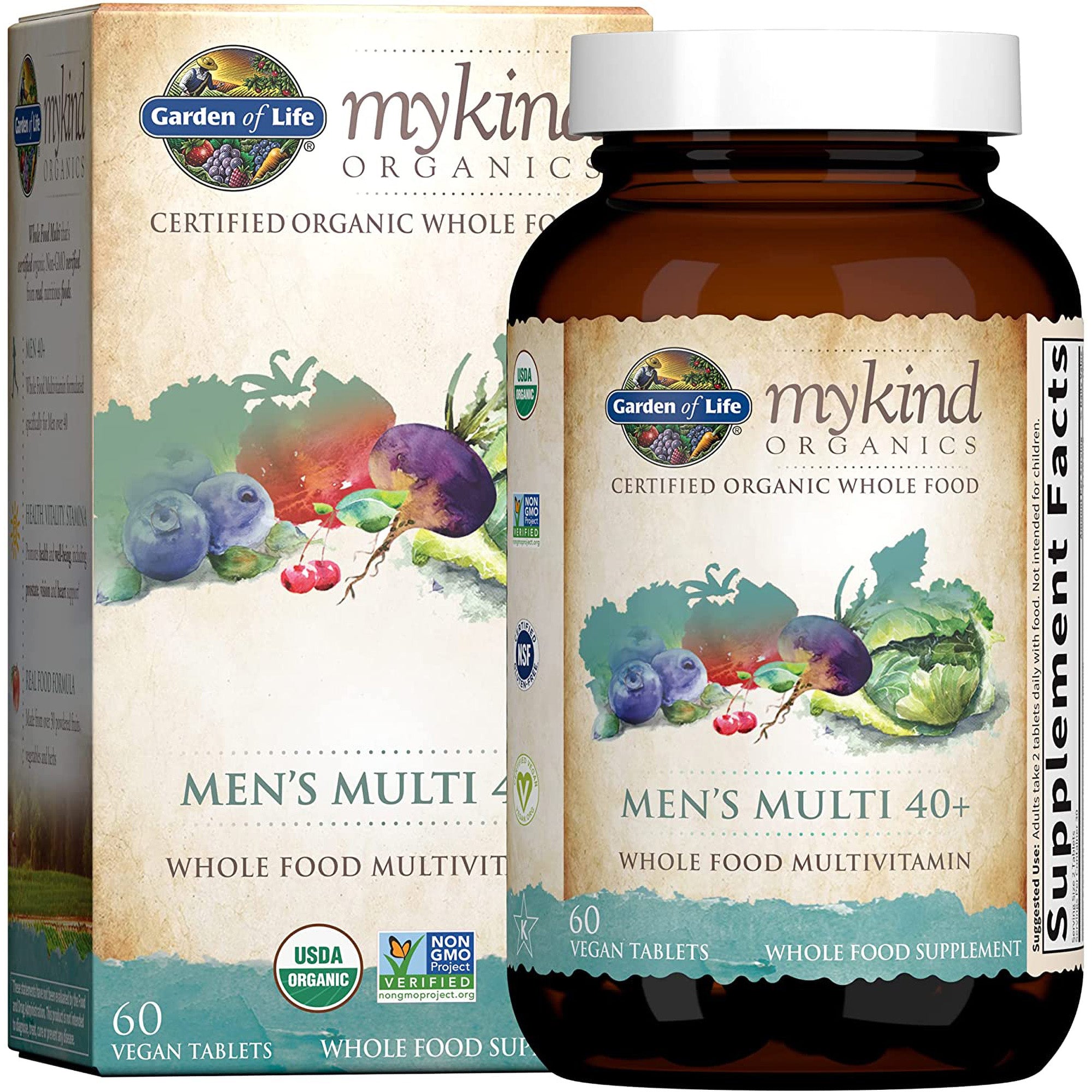 Multivitamínico orgánico para hombres mayores de 40 años de MyKind