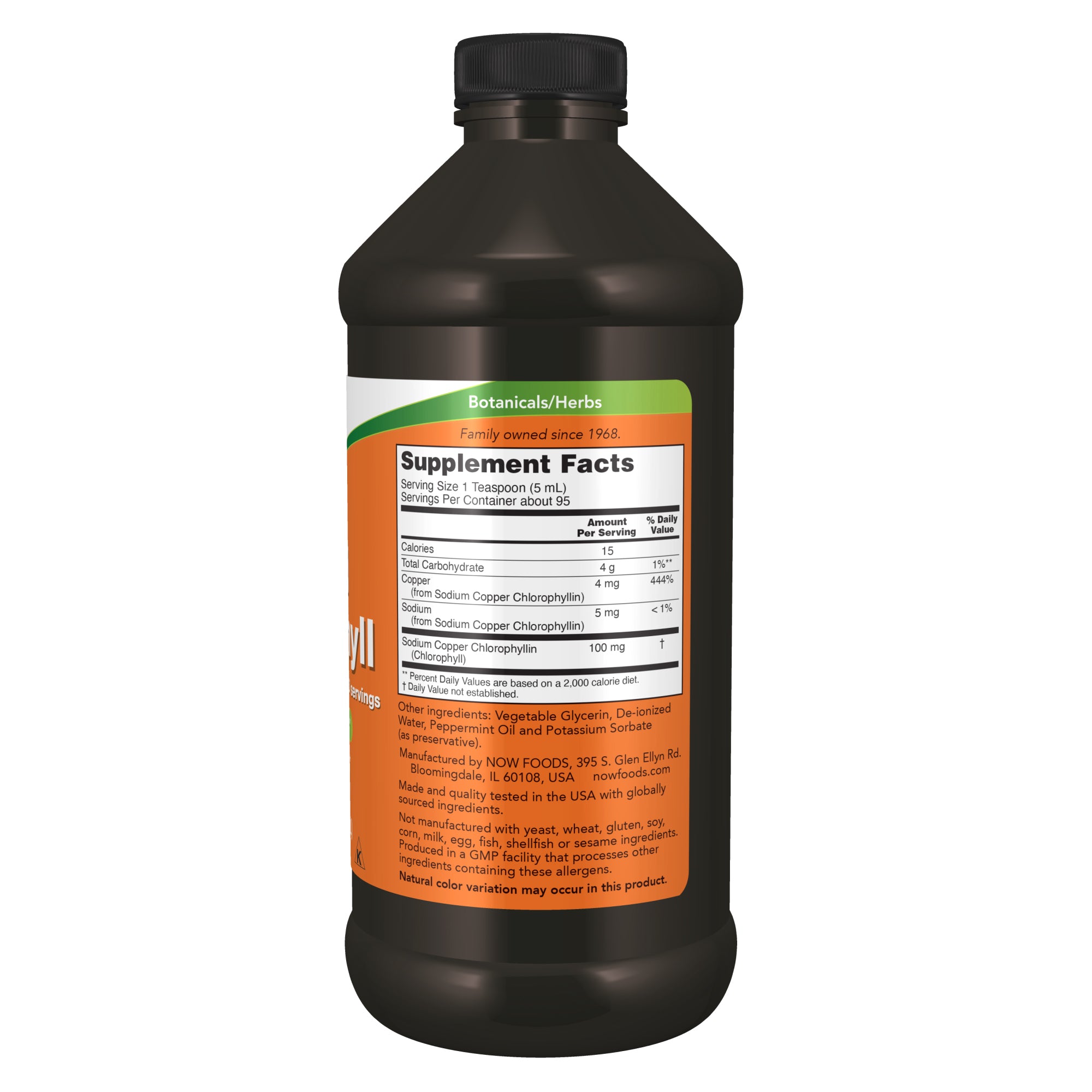 Liquid Chlorophyll, Super Concentrated, Internal Deodorizer* 16-Ounce - Mint Flavor