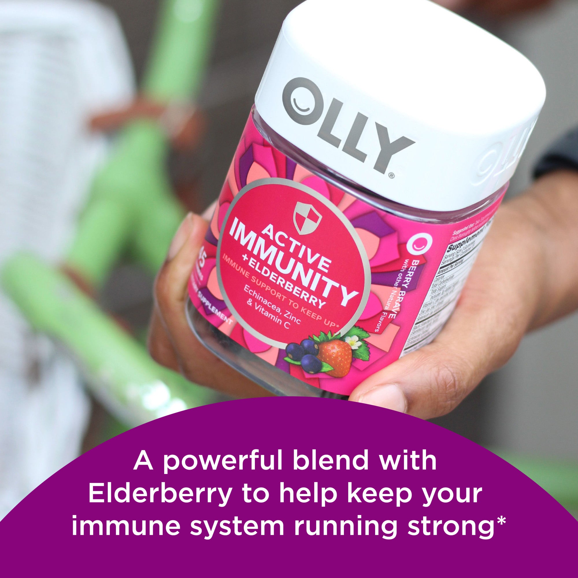 OLLY Active Immunity + Elderberry Berry Brave Gummies
