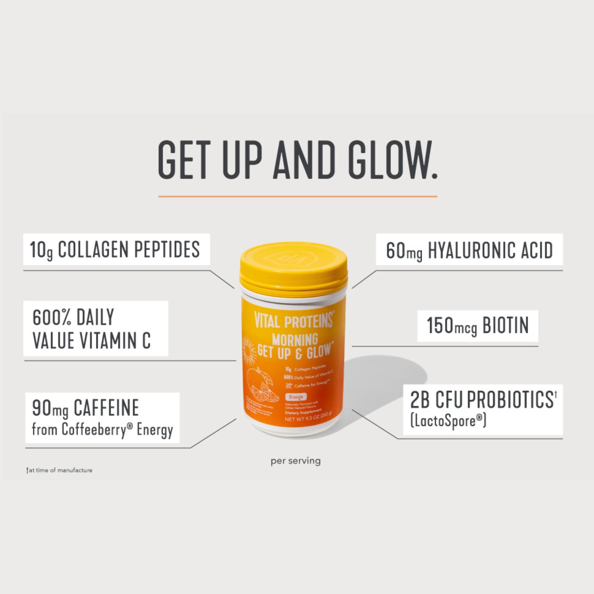 Vital Proteins Morning Get Up and Glow Colágeno + Energía