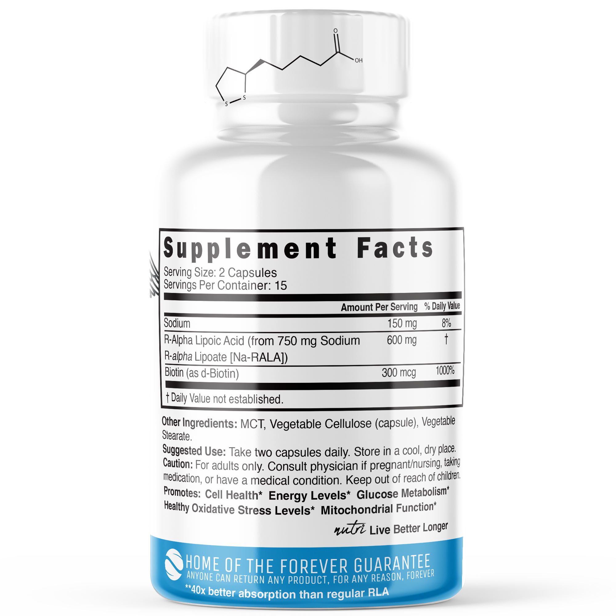 Ácido R-alfa lipoico + 600 mg