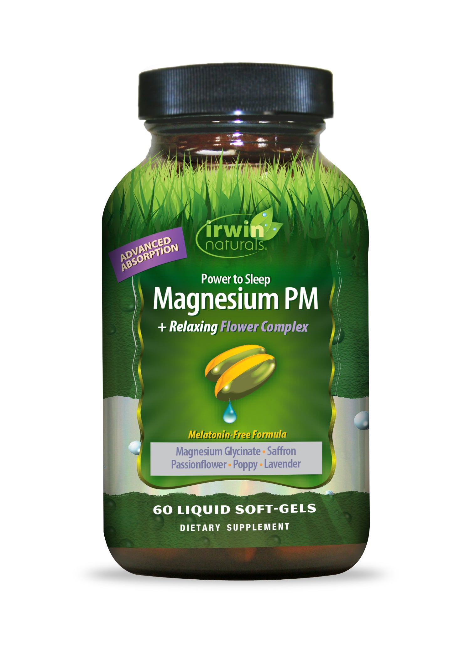 Power to Sleep Magnesium PM Relaxation Support, 60 Softgels, by Irwin Naturals