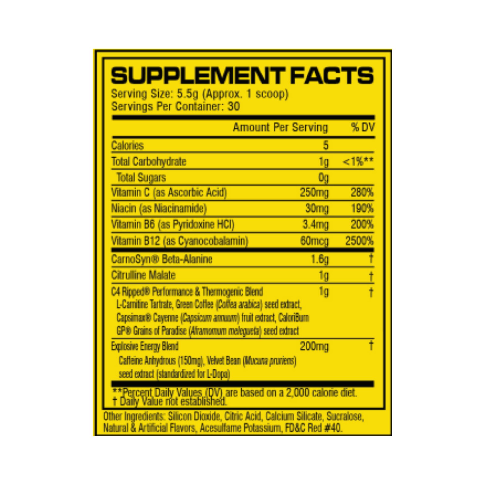 C4 Ripped Pre-Entrenamiento - Limonada de cereza