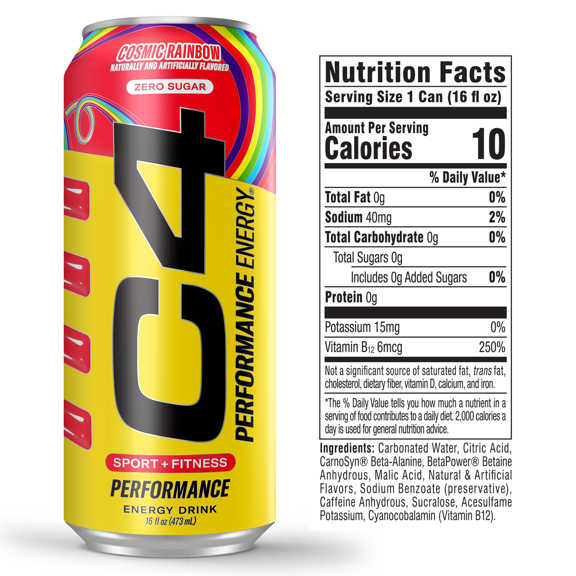 C4 Energy Carbonated Cosmic Rainbow 16oz