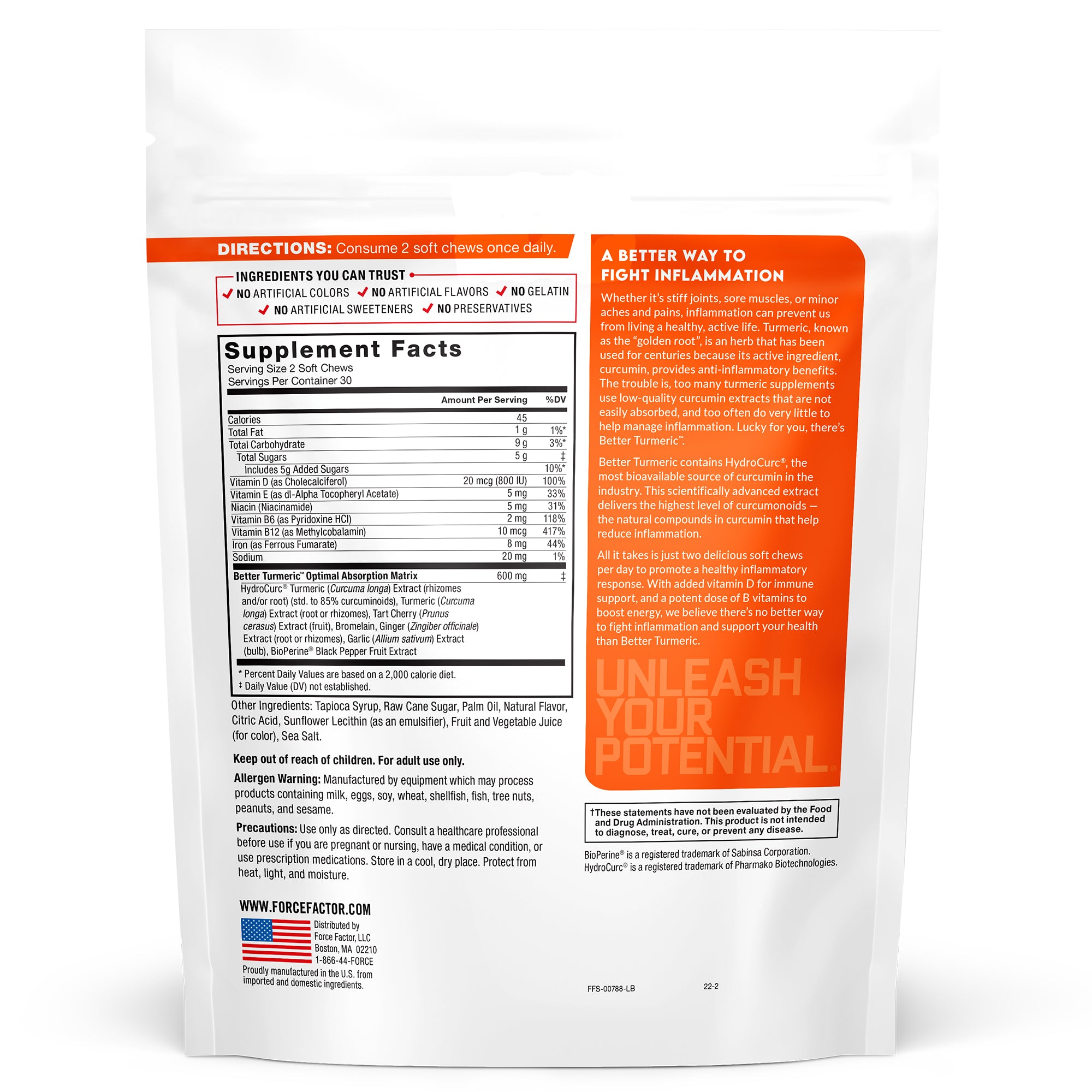 Better Turmeric Soft Chews Fruit Splash