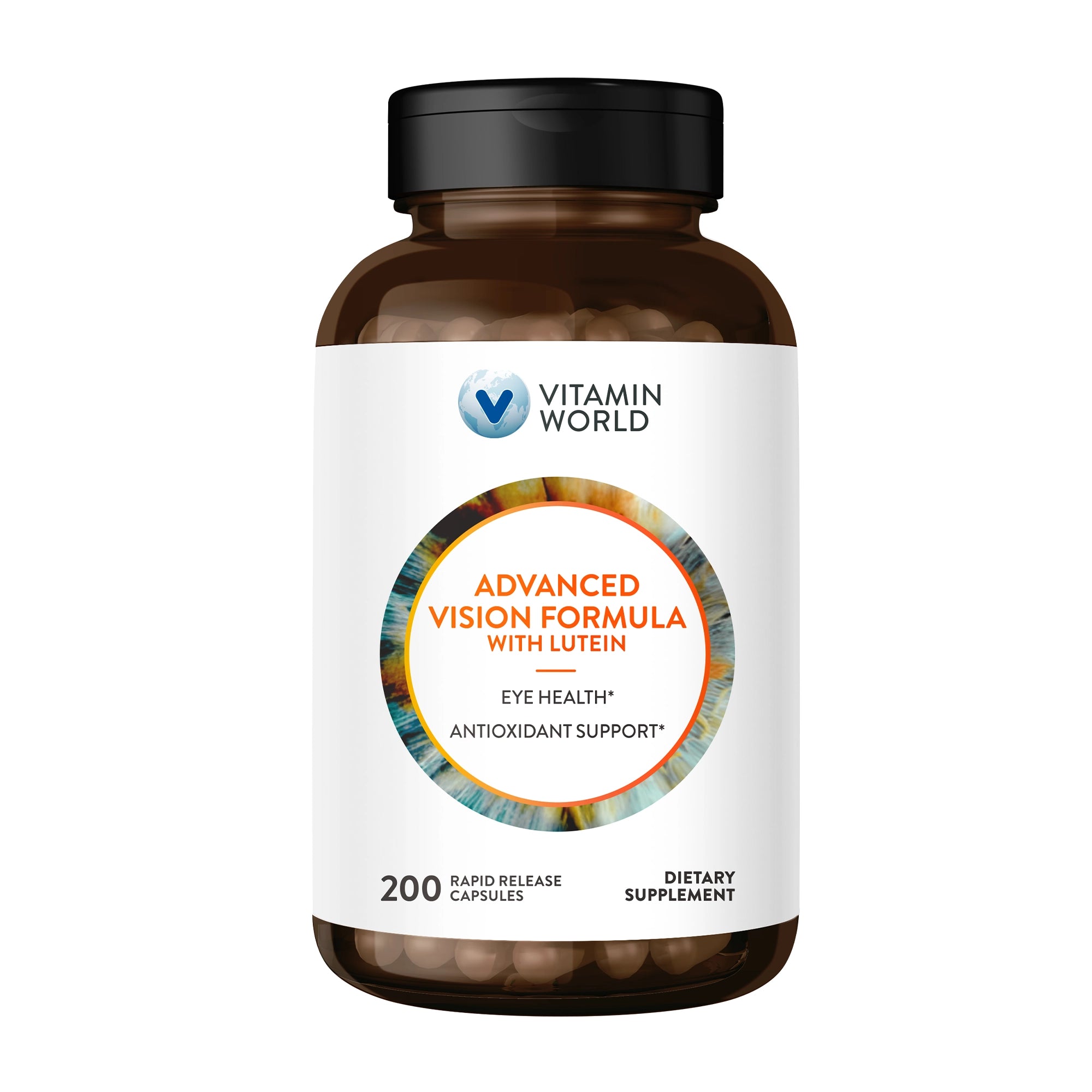 Vitamin World Advanced Vision Formula with Lutein 200ct - Eye Health, Antioxidant Support