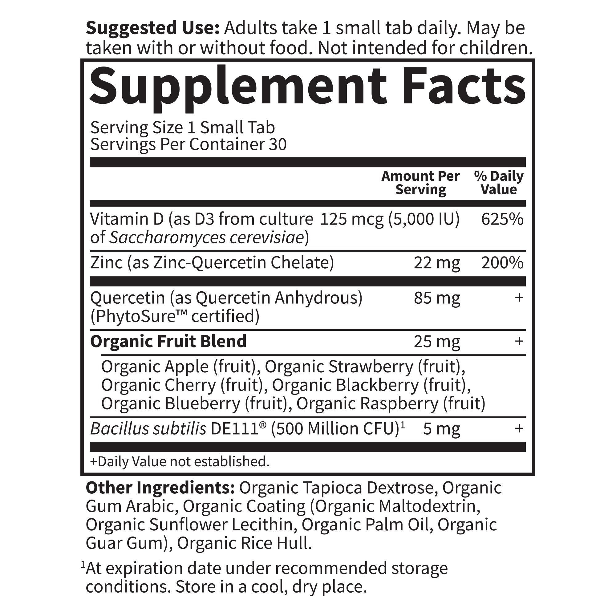 Dr. Formulated Vitamin D3 5,000 IU & Zinc 30ct