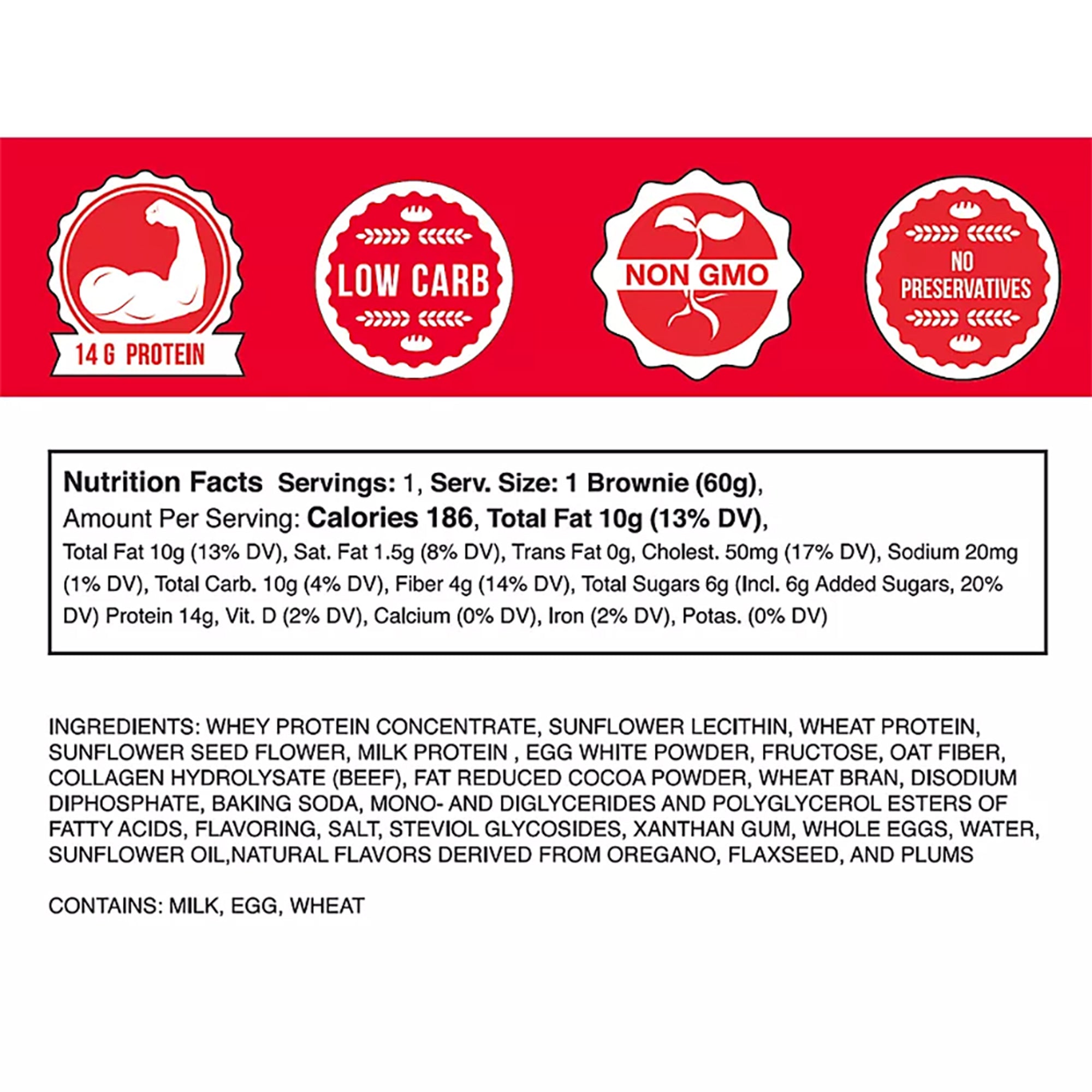 Eat Me Guilt Free Original Chocolate Brownie (Box of 12)