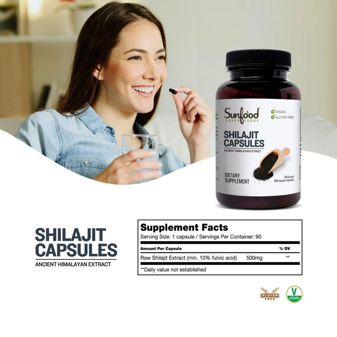Shilajit Capsules, 500mg, 90ct