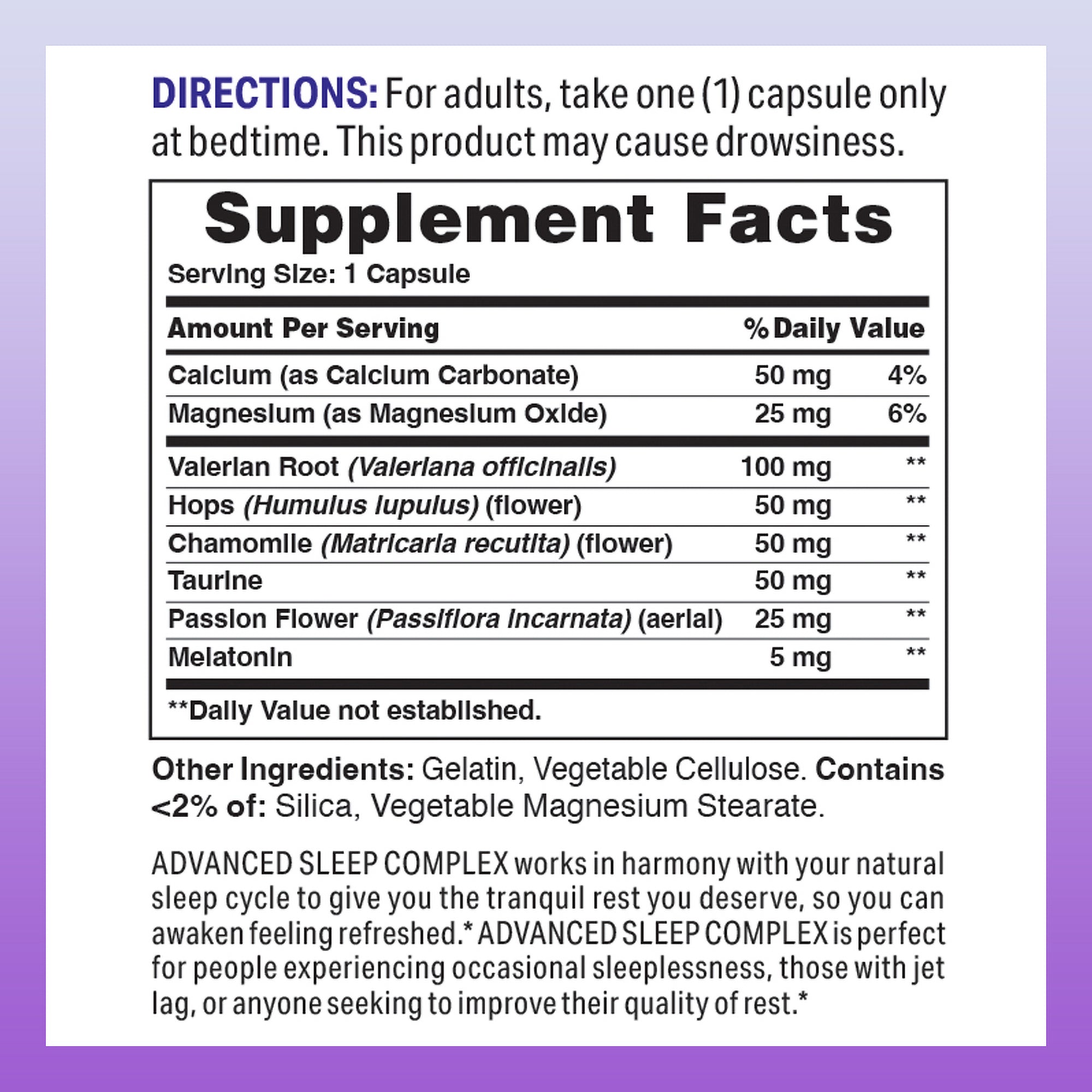 Complejo avanzado para el sueño con melatonina