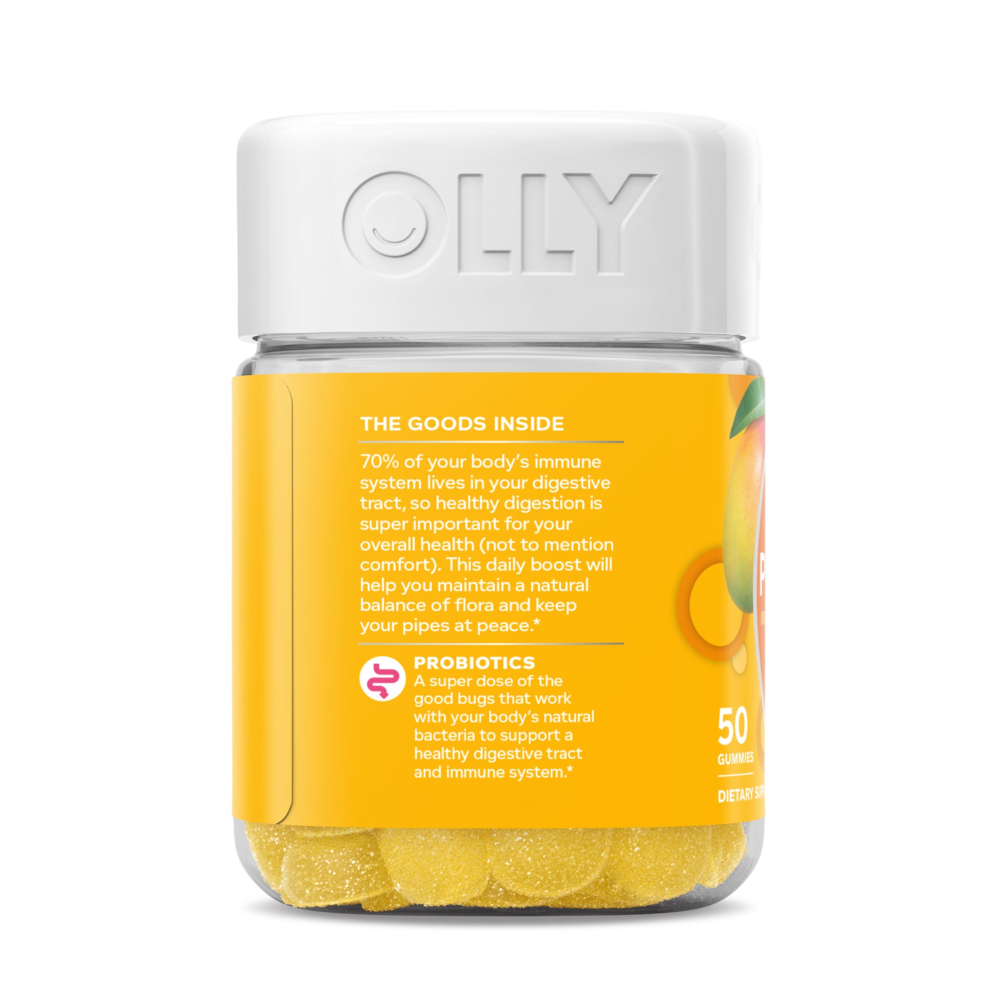 Gomitas probióticas de mango tropical OLLY