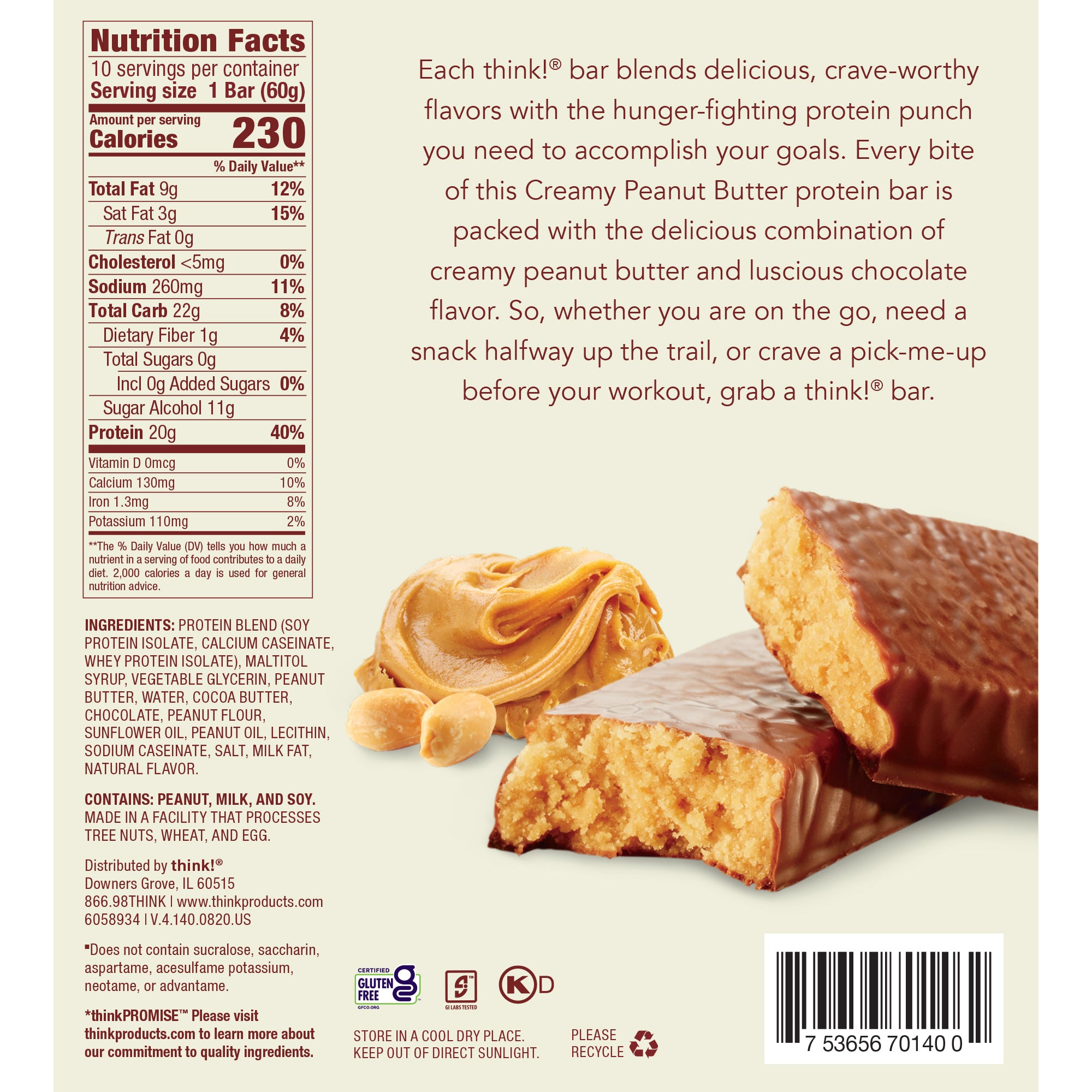Think! High Protein Brownie Crunch (Case of 10)