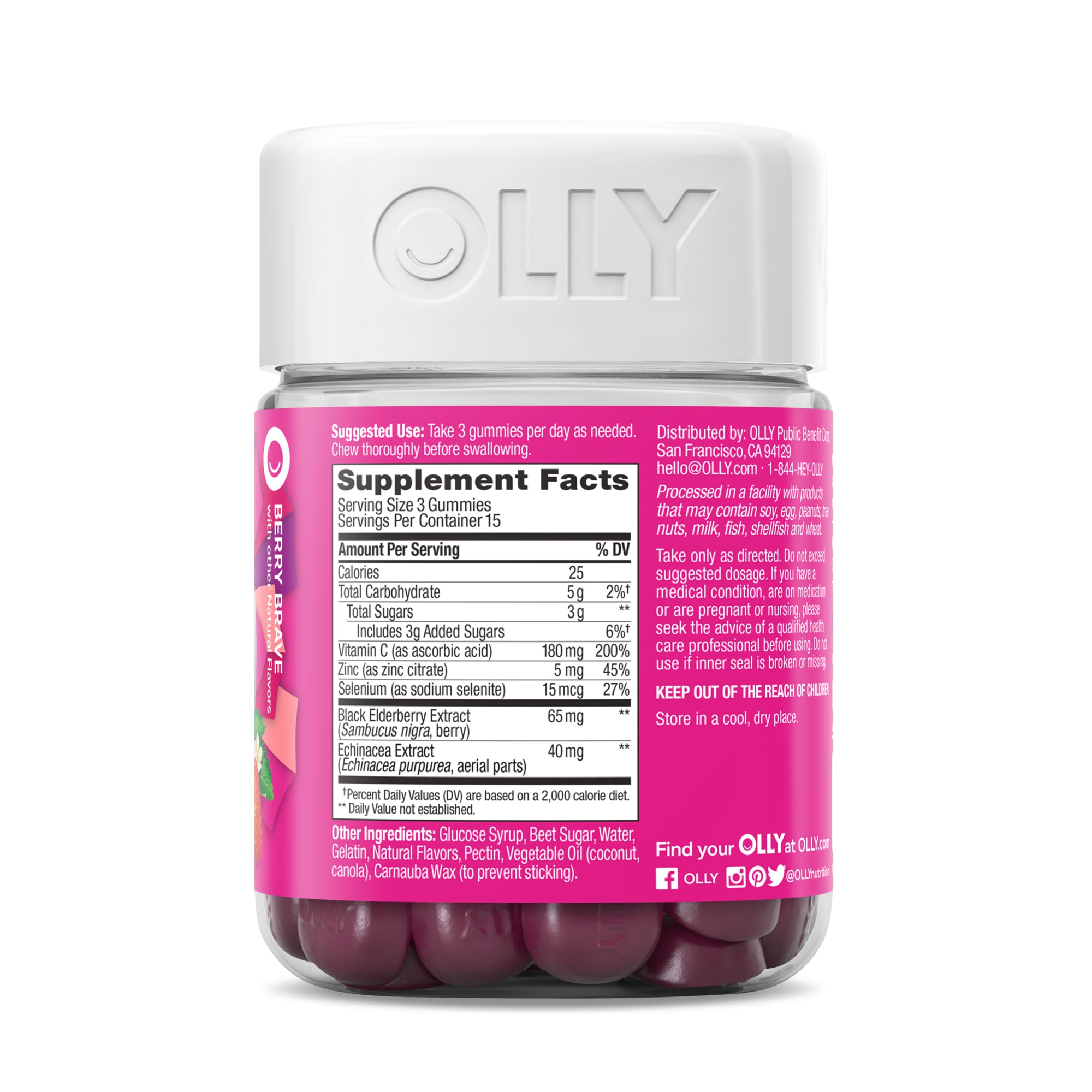 Gomitas OLLY Active Immunity + Elderberry Berry Brave