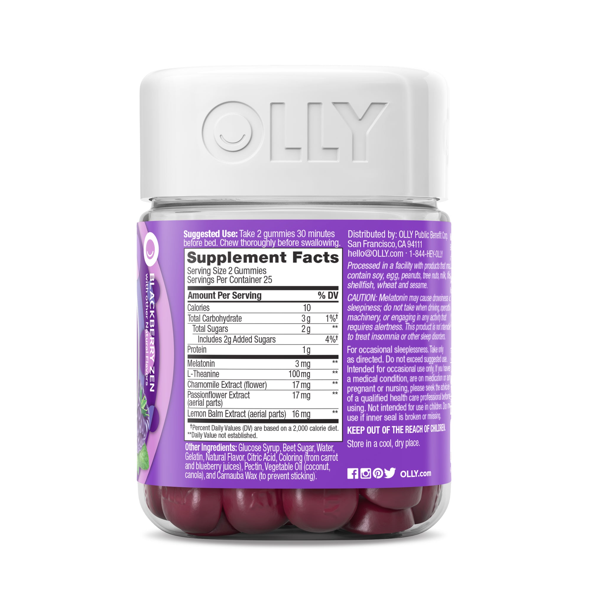 OLLY Sleep Blackberry Zen Gummies