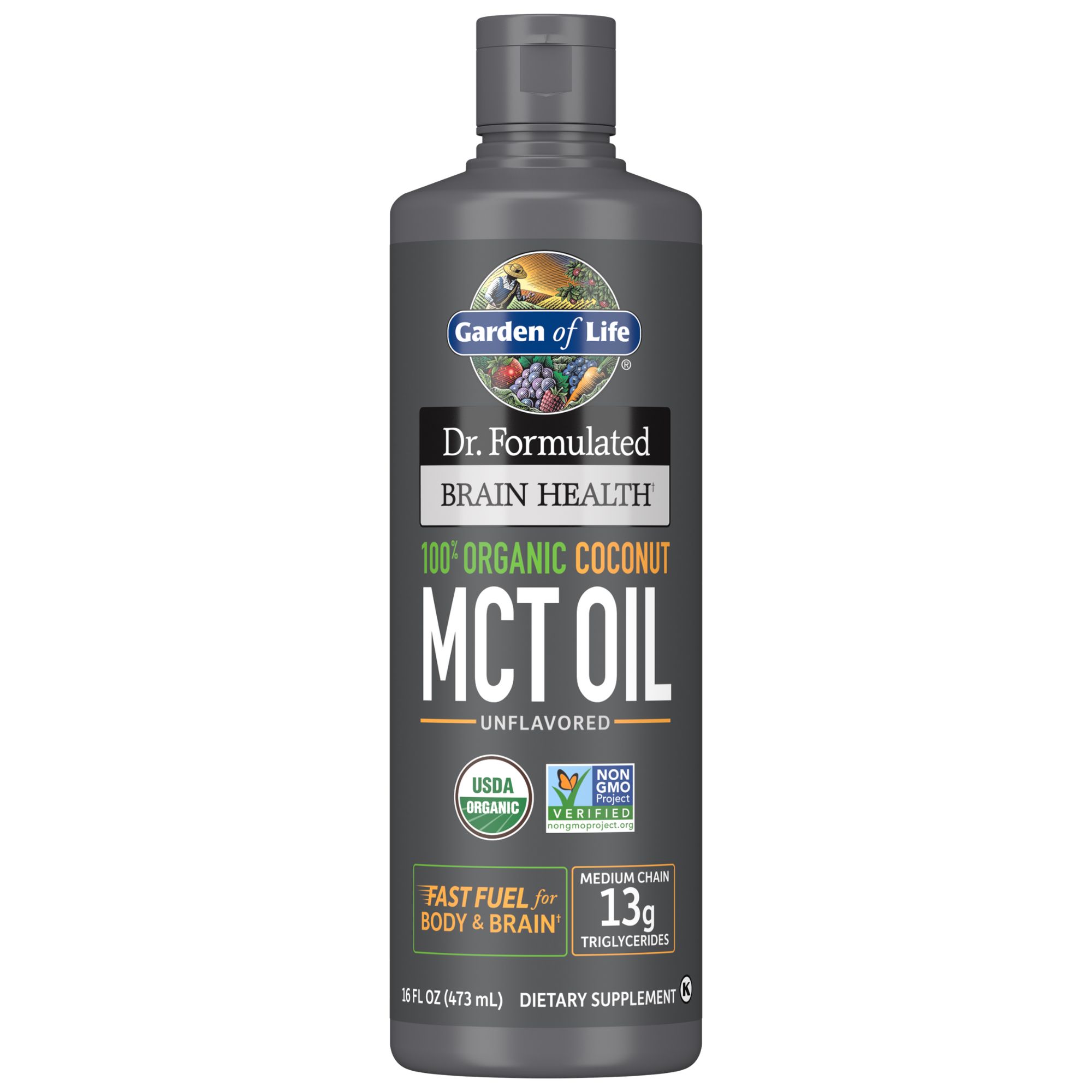 Aceite MCT de coco 100 % orgánico para la salud cerebral formulado por un médico