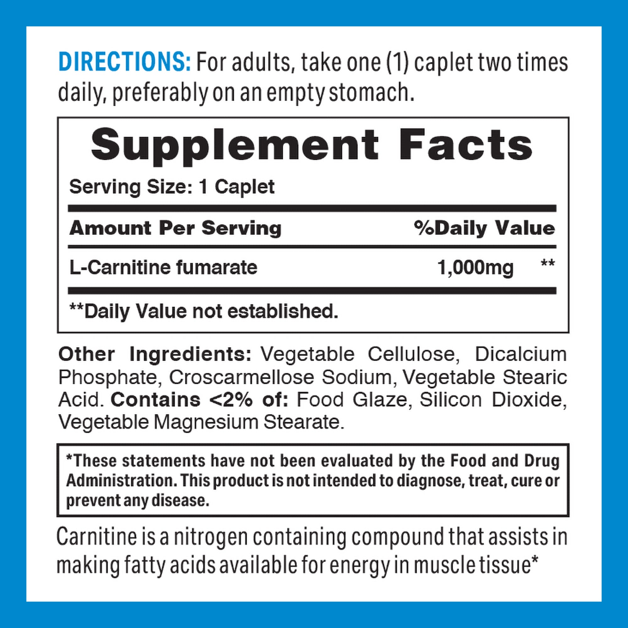 L-Carnitina 1000 mg.