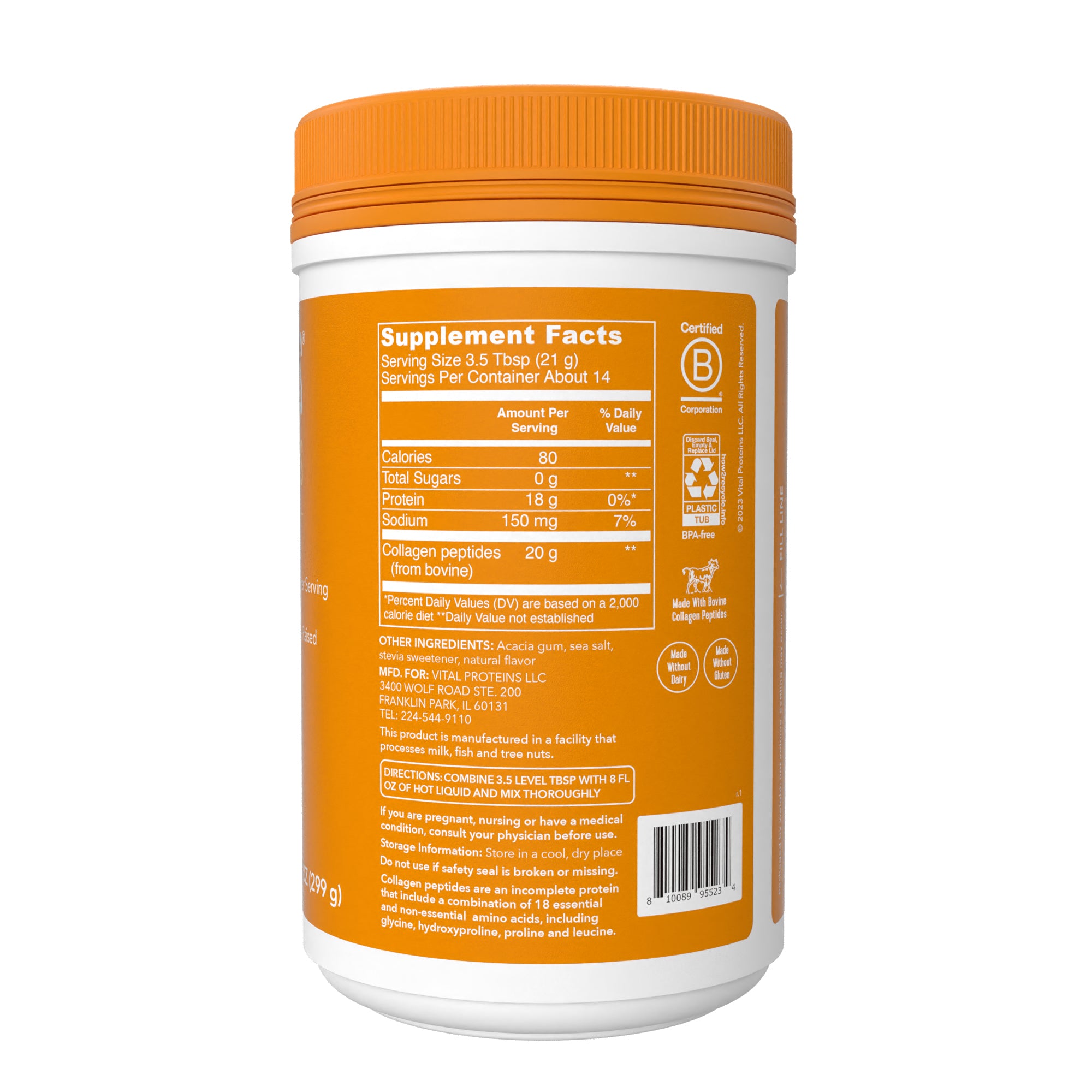 Péptidos de colágeno con especias de calabaza VP 10 oz