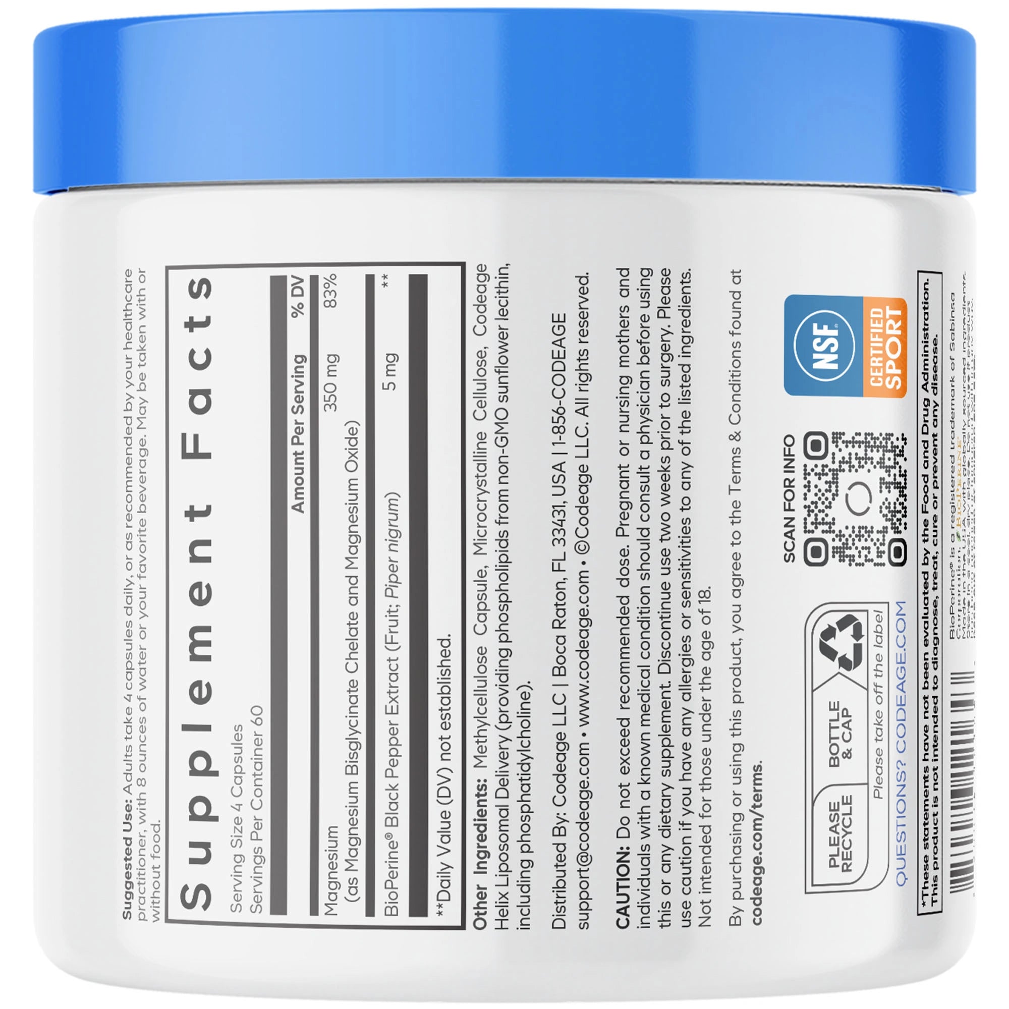 Liposomal Magnesium Glycinate, Daily Wellness, 240 Count