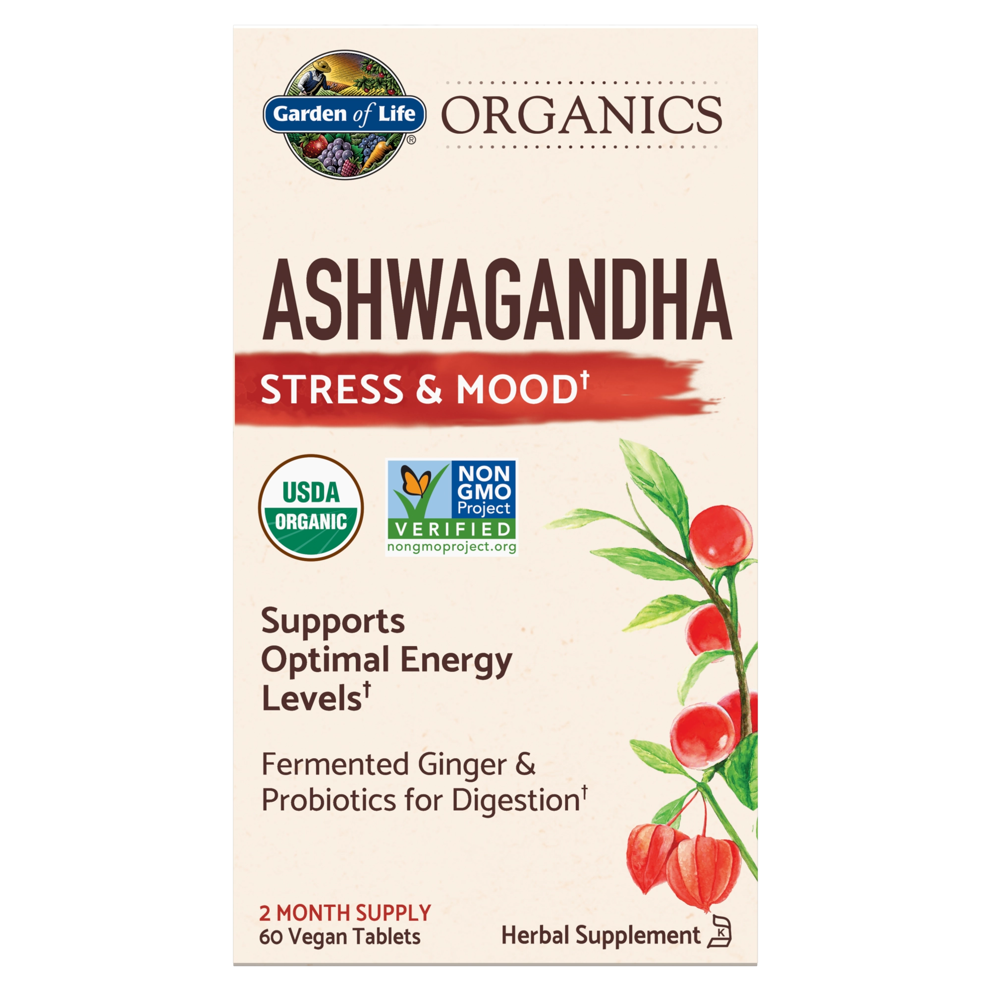Garden of Life Organics Ashwaganda Stress & Mood (60 count)
