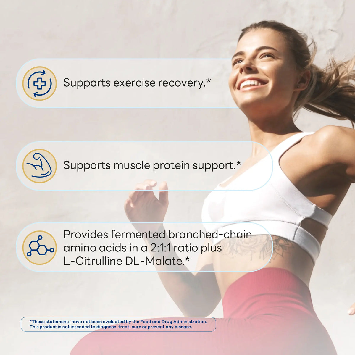 BCAA + Citrulline Citrus Orange Lemonade, Performance Support, 231g Powder