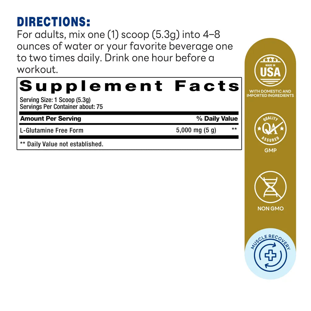 L-Glutamine Powder 5,000 mg - Supplement Facts