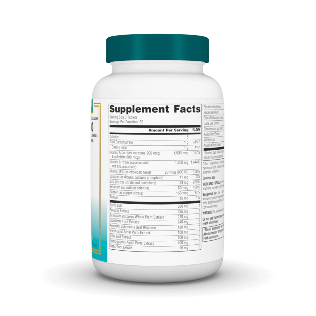 Source Naturals Wellness Formula, 45 tablets - Supplement Facts