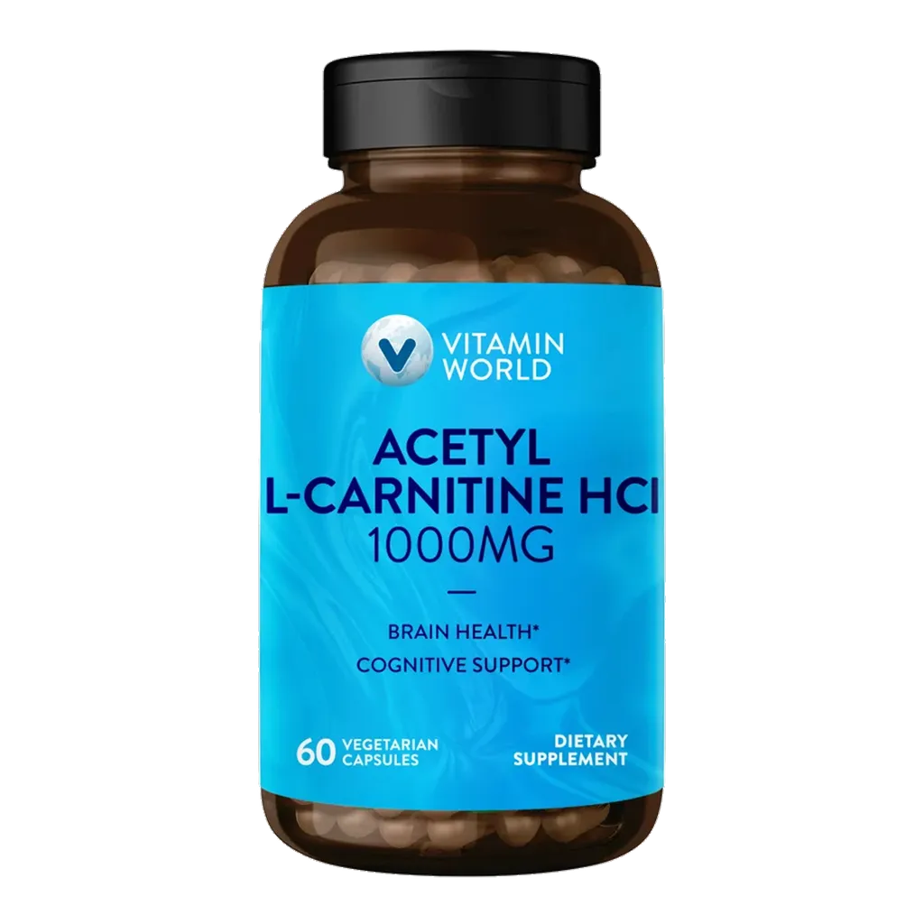 Acetyl L-Carnitine 1000 mg. - 60 Capsules - Brain Health and Cognitive Support