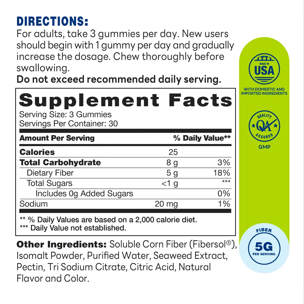 Adult Fiber, 90 Gummies