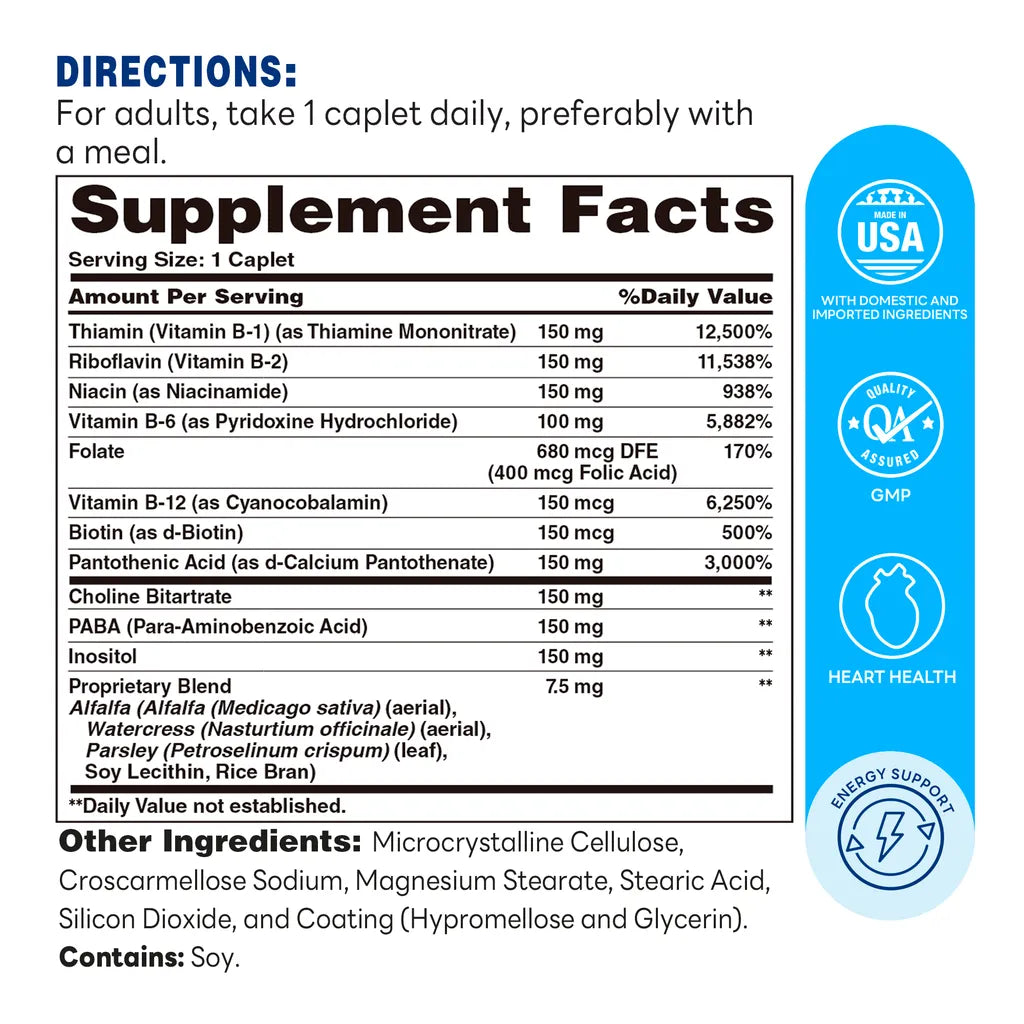 B-Complex 150  Caplet | 100ct - Supplement Facts