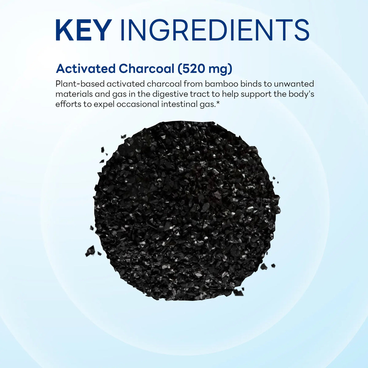 Activated Charcoal 260 mg, Digestive Support, 100 Capsules
