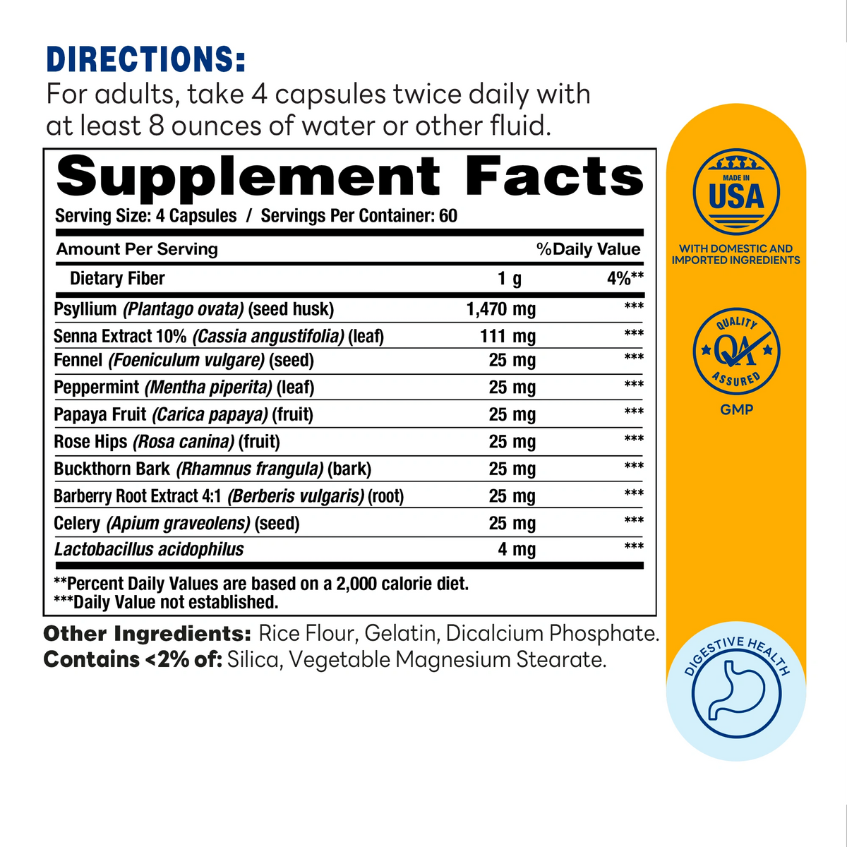 Advanced Colon Cleanse - 240ct - Supplement Facts