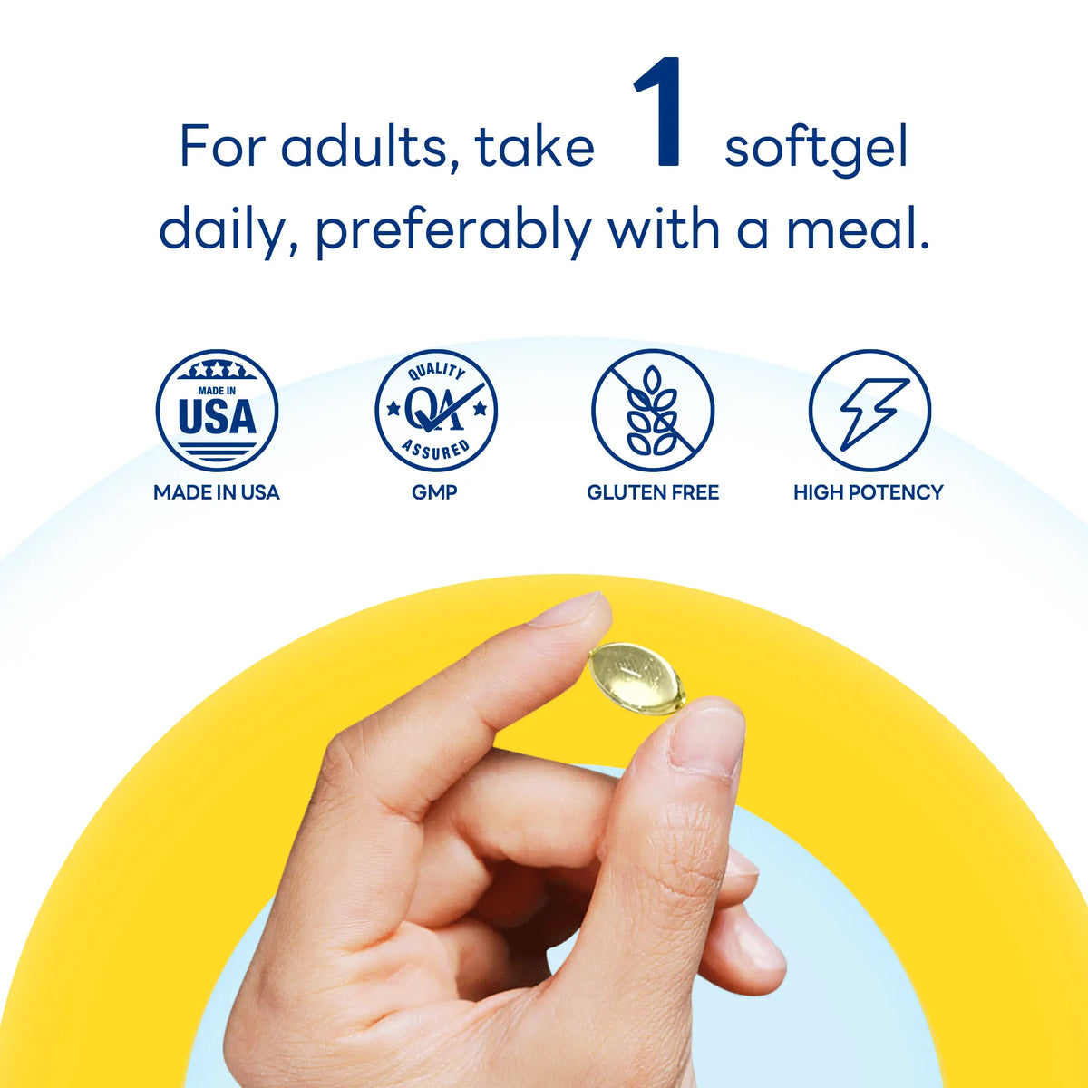 Vitamin D3 125 mcg (5,000 IU), Bone & Immune Support, 500 Softgels
